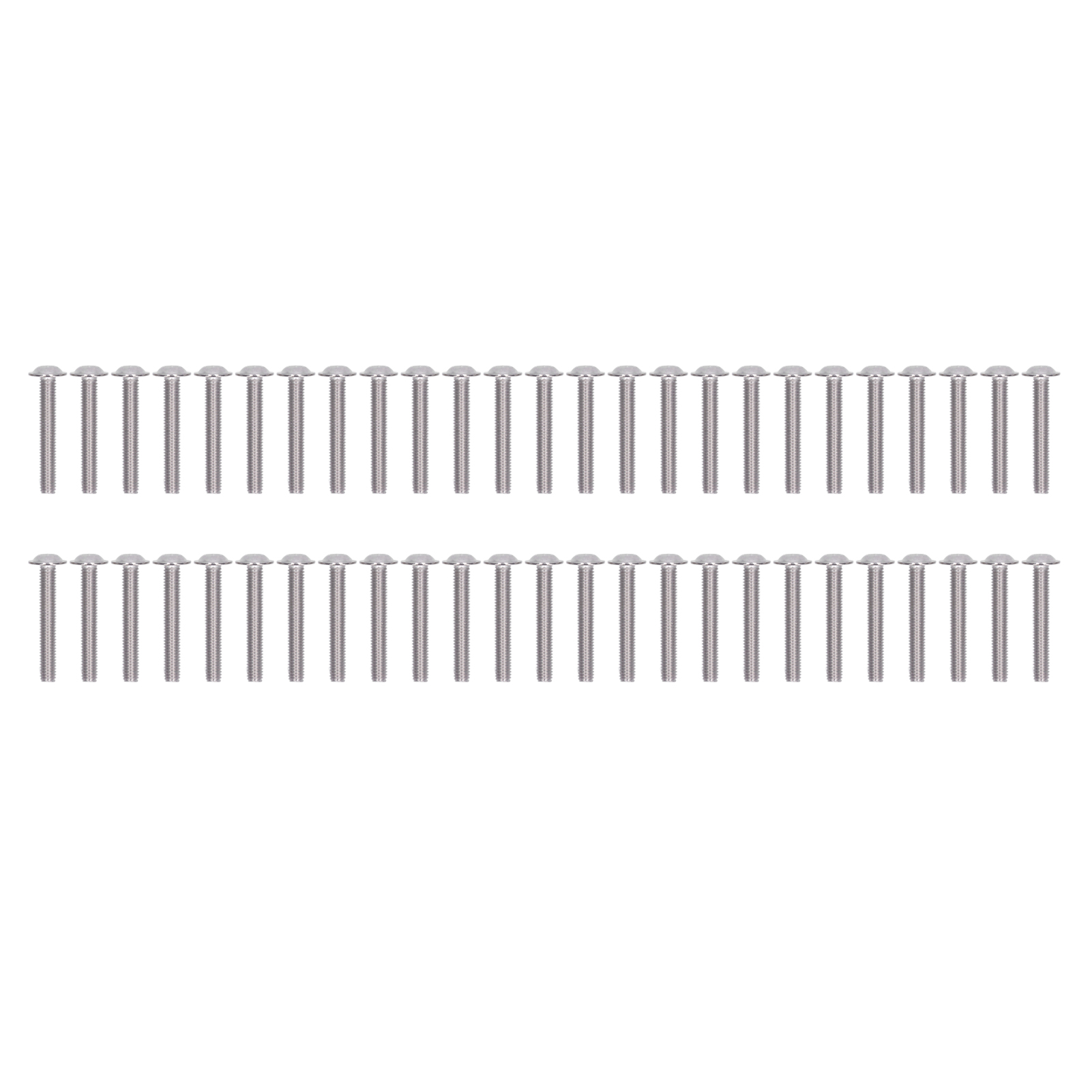 50 Edelstahl-a2-70-linsenkopfschrauben, M6x40mm Innensechskantschrauben-set (50 Stück)