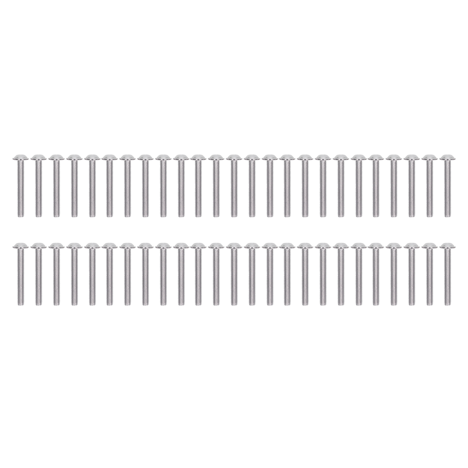 50 Edelstahl-linsenkopfschrauben A2-70 M6x45 Mm – 50-teiliges Befestigungsset