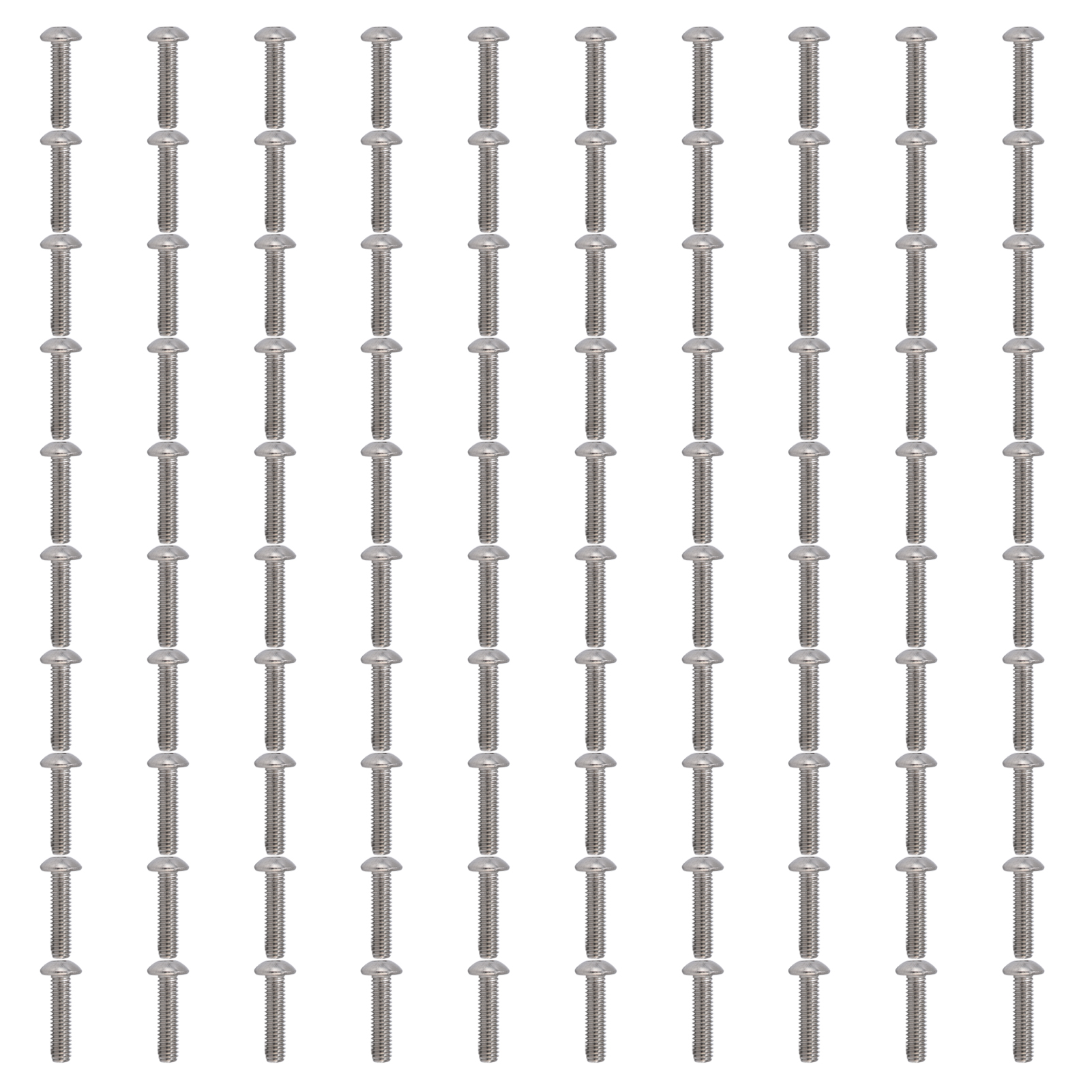 100 M4-linsenkopfschrauben Aus Verzinktem Stahl Für Präzisionsmaschinen, Packung Mit 100 Stück, Artikelnummer 2802-0004-0016