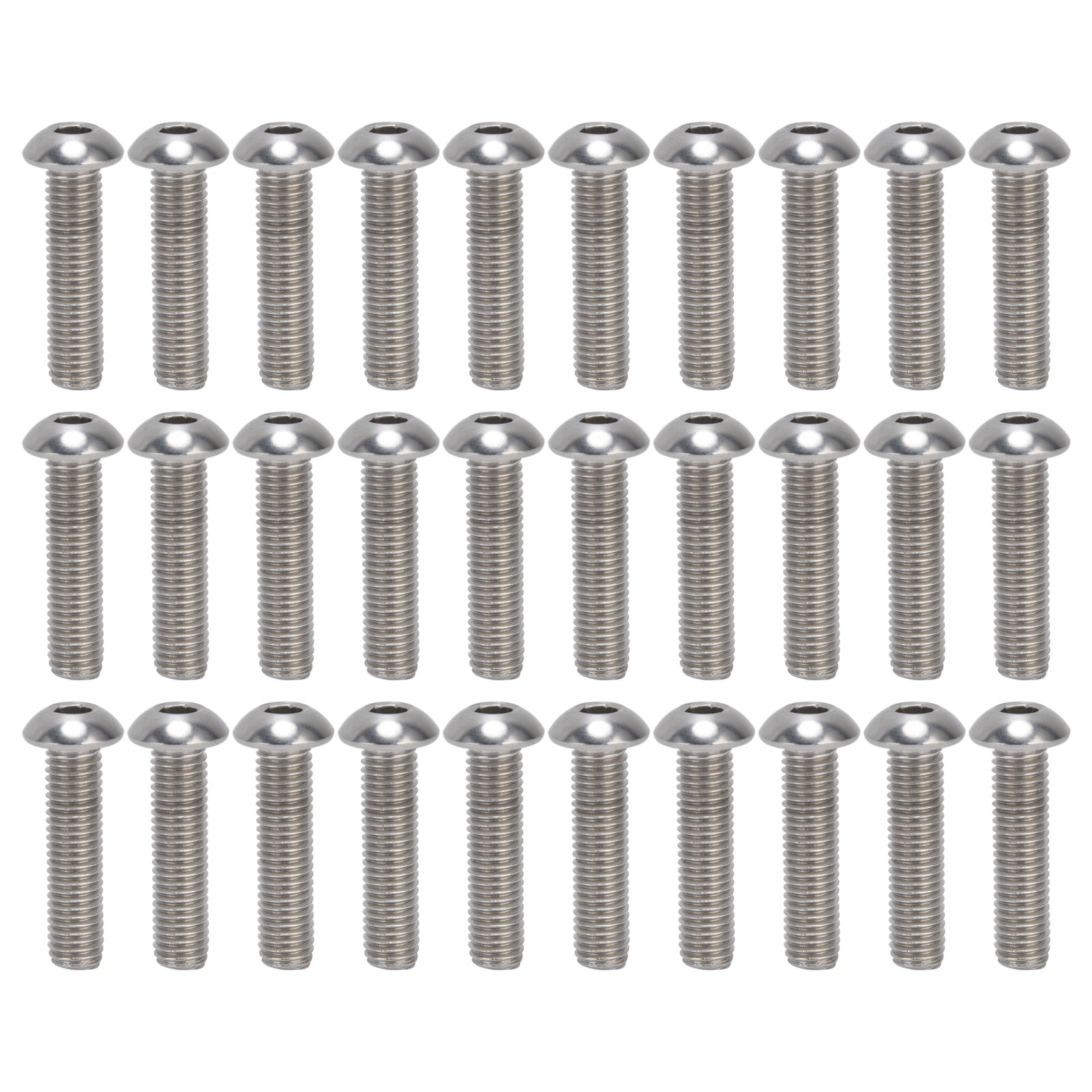 30 Innensechskantschrauben Aus Edelstahl A2 M10x1,5 - 30-teiliges Set M10x40
