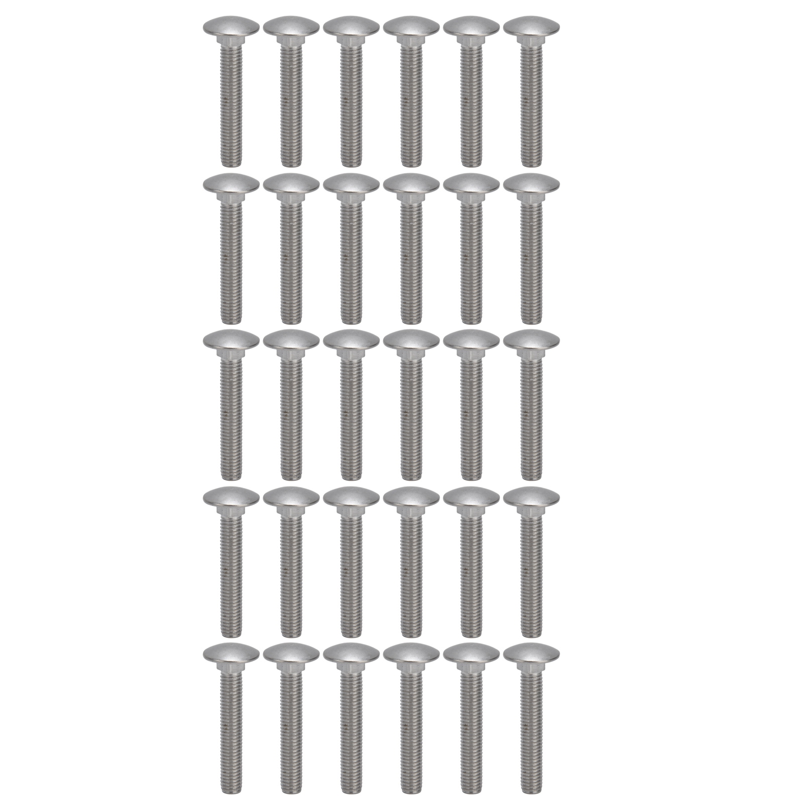 30 Vierkantschrauben M8x1,25, Edelstahl A2, Din 603, Gehäuseschrauben, 50 Mm Länge, 30er-packung