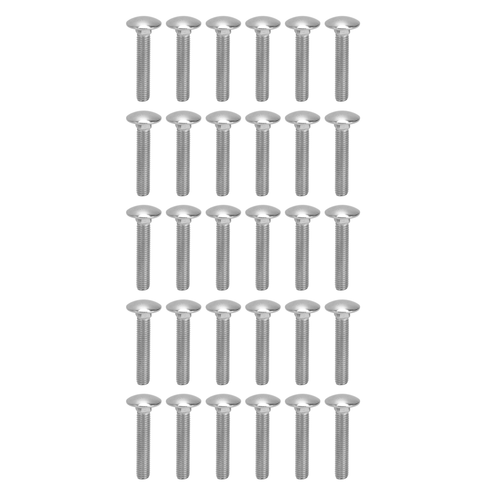 30 Vierkantschrauben M8x1,25, Edelstahl A2, Karosserieschrauben Din 603, Grobgewinde, 30er-packung
