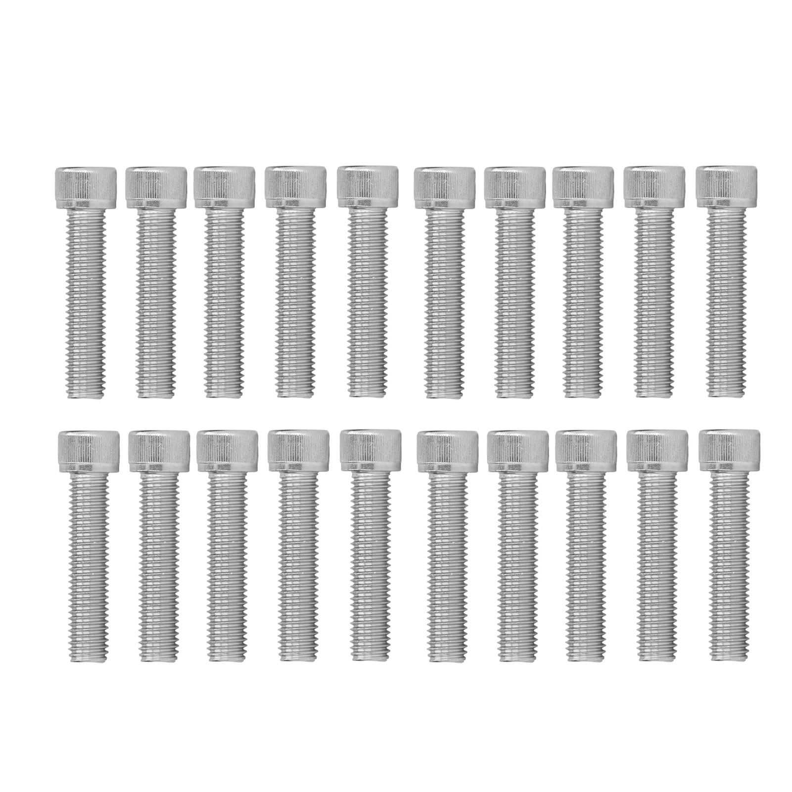 20 M12x1,75 A2-70 Edelstahl-innensechskantschrauben, Grobgewinde, 55 Mm Länge, 20er-packung