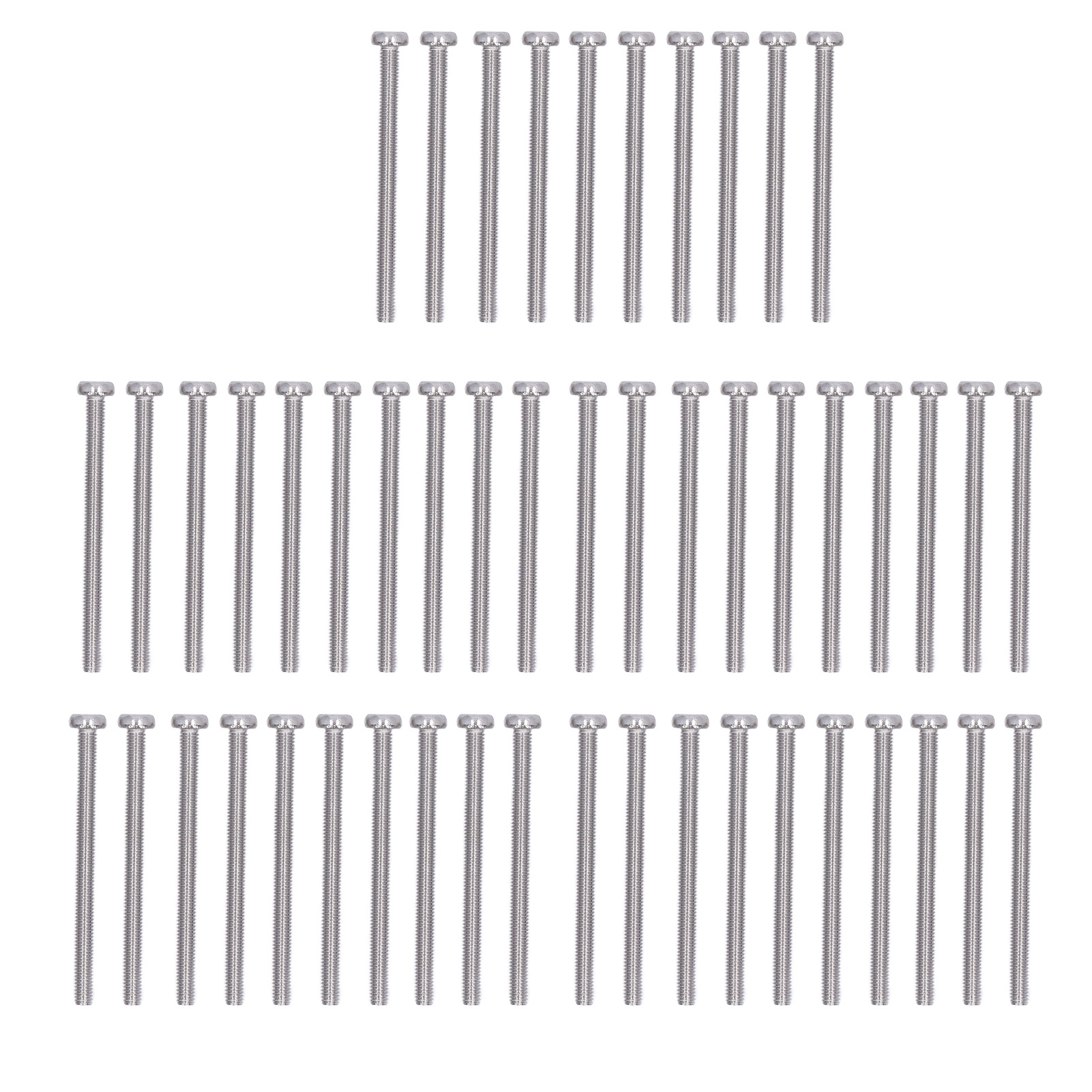 50 M3x40 Edelstahl-linsenkopfschrauben A2-70 Mit Schlitz Für Präzisionsgeräte Und Heimwerkerprojekte