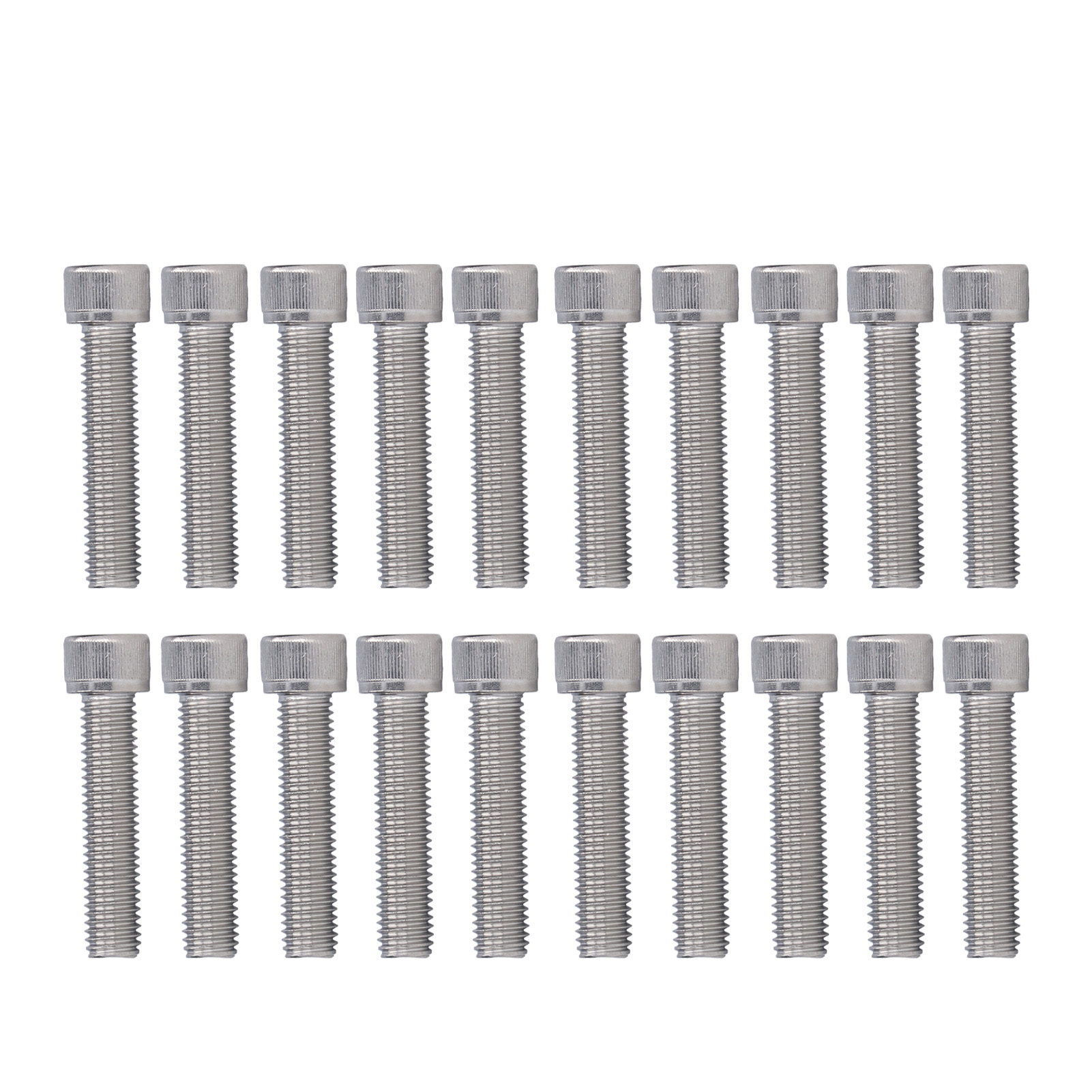 20 Edelstahl-zylinderschrauben A2-70, Innensechskant M12 X 1,75 X 50 Mm, Grobgewinde, Din 912, 20er-packung