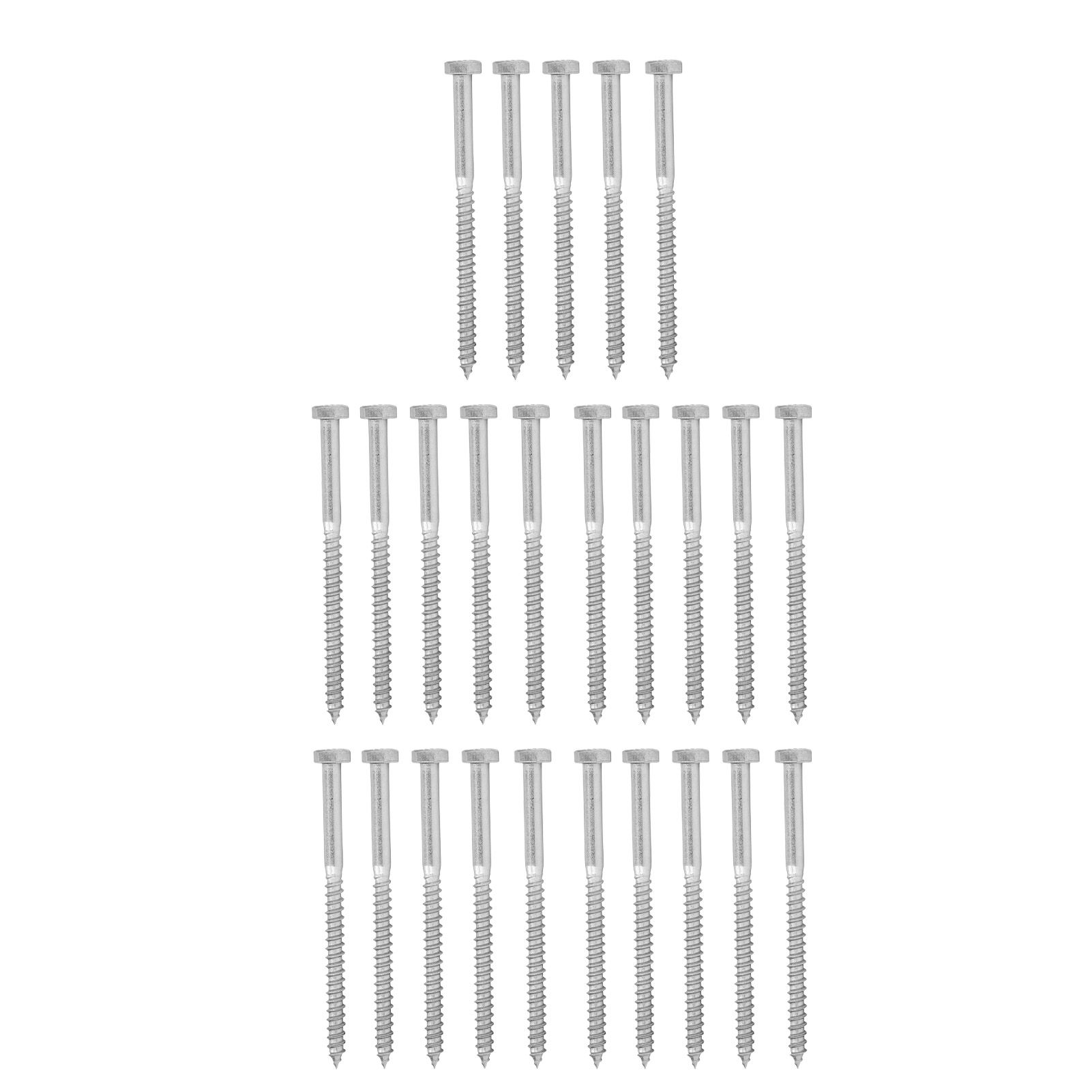 Sechskantschraube Aus Edelstahl 304, Selbstschneidende Holzschraube, Teilgewinde, M6x90 Mm