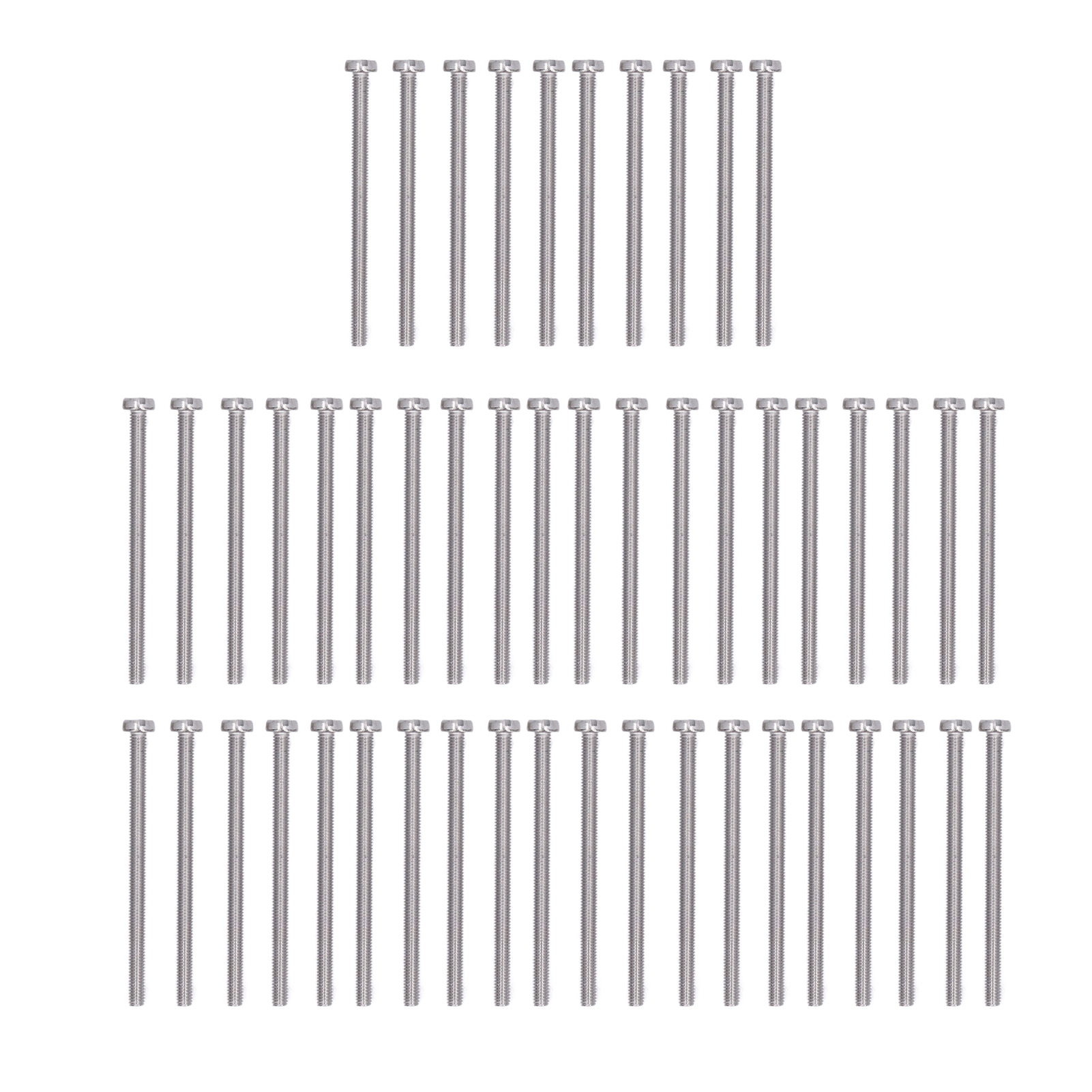 50 M3x45 Edelstahl-linsenkopfschrauben A2-70 Für Präzisionsgeräte Und Heimwerkerprojekte