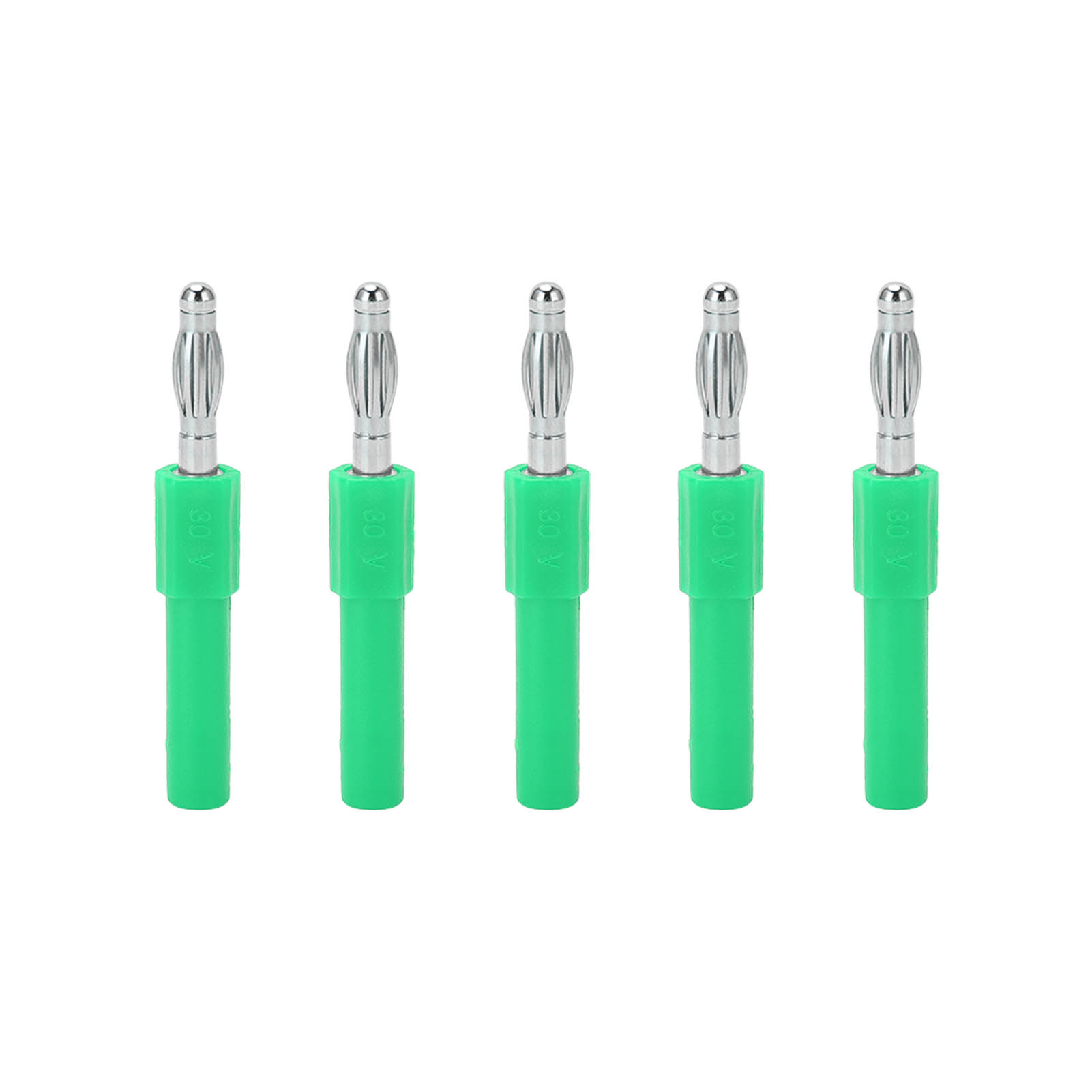 5-teiliges Bananenstecker-adapterset, 4 Mm Auf 2 Mm, Robuste Verbindung Und Hohe Leitfähigkeit, Grün