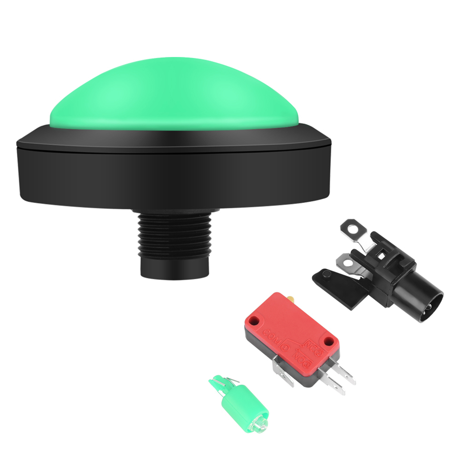 Massiver 100-mm-arcade-knopf Mit Grüner Led Für Konsolen – Konvexer Ersatz