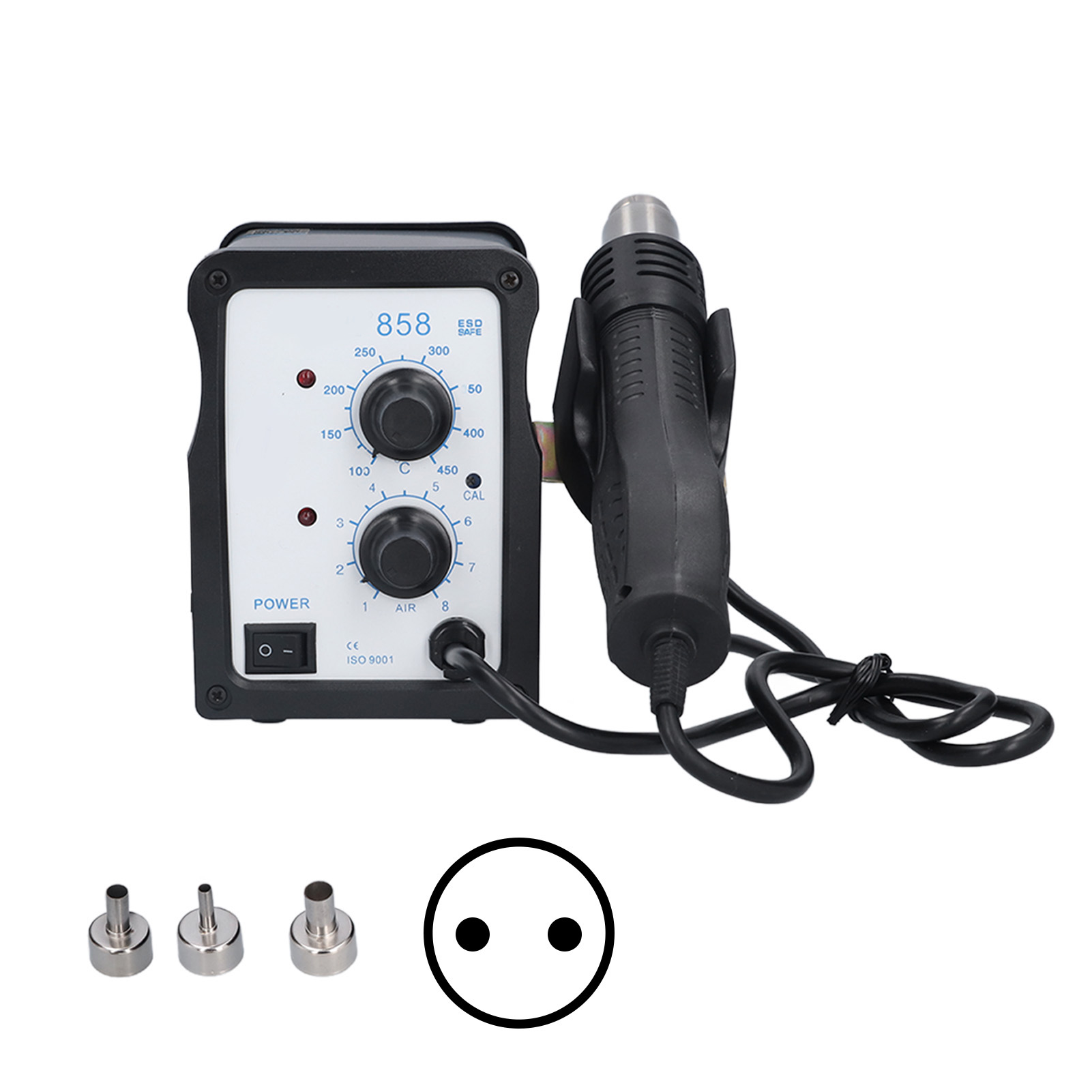 Digitale Smd-rework-station Mit Led-anzeige Und Heißluft Zum Löten Und Trocknen, Eu-stecker Ac220v