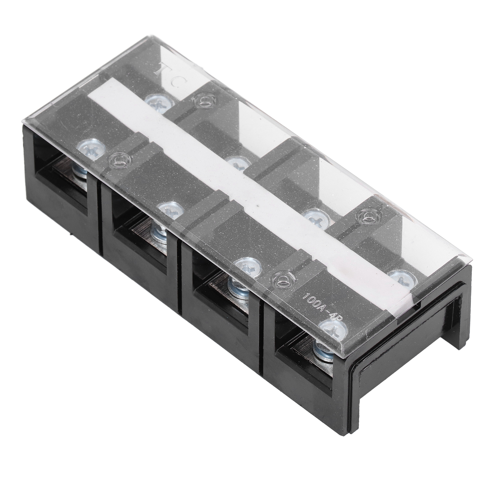 2-reihiger Schraubklemmenblock Mit Abdeckung Für Stromversorgung, 600 V Ac, 100 A, 100atc-1004 (8 Kontaktpunkte)