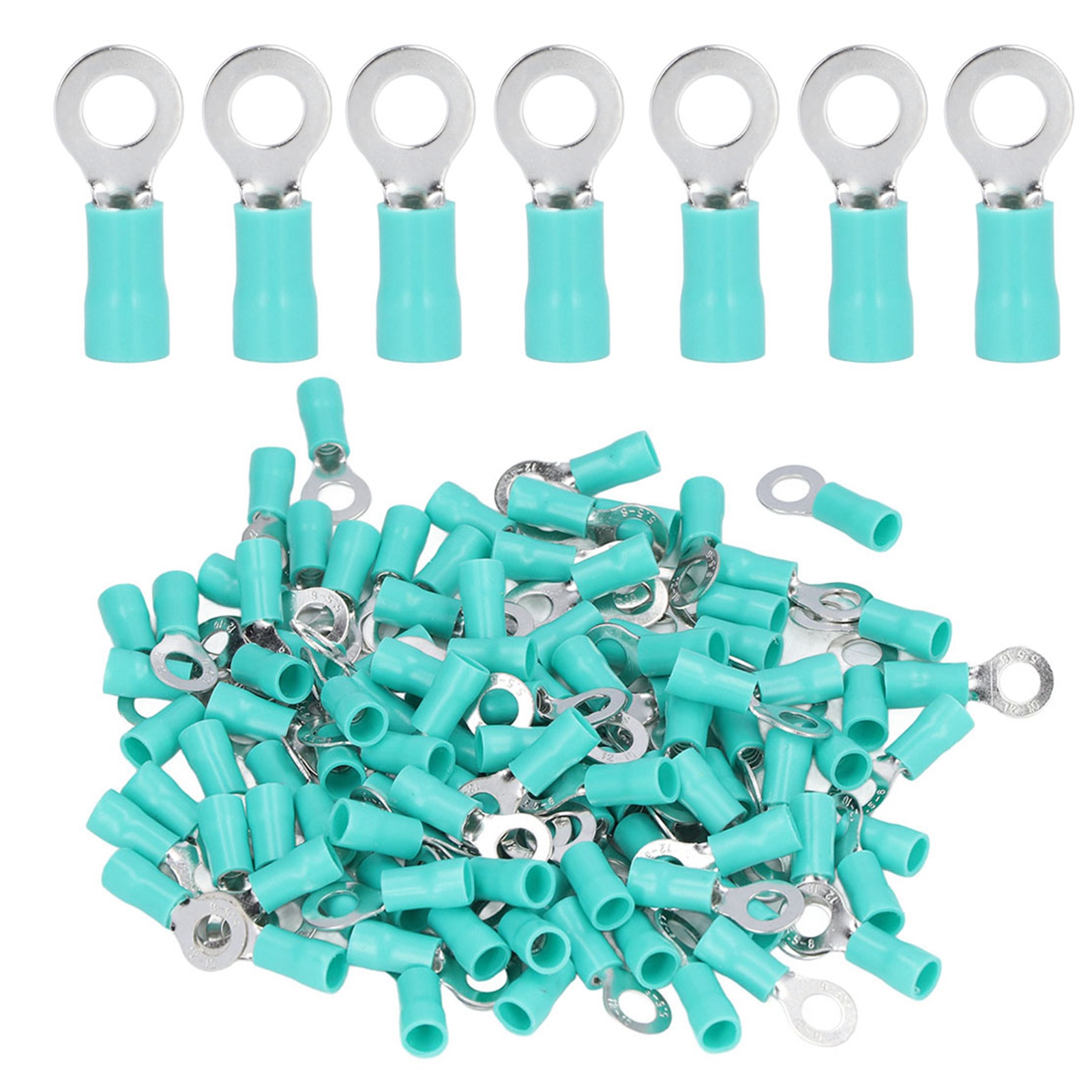 100 Stück Vorisolierte Kupferringklemmen Für Elektrische Kabel Awg 12-10, Gecrimpte Steckverbinder Für Rv 5,5-6
