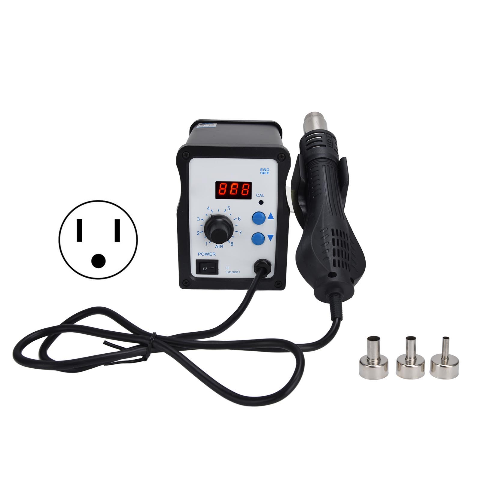 Verstellbare Heißluft-entlötstation Zum Abisolieren Und Löten, 110-v-us-stecker