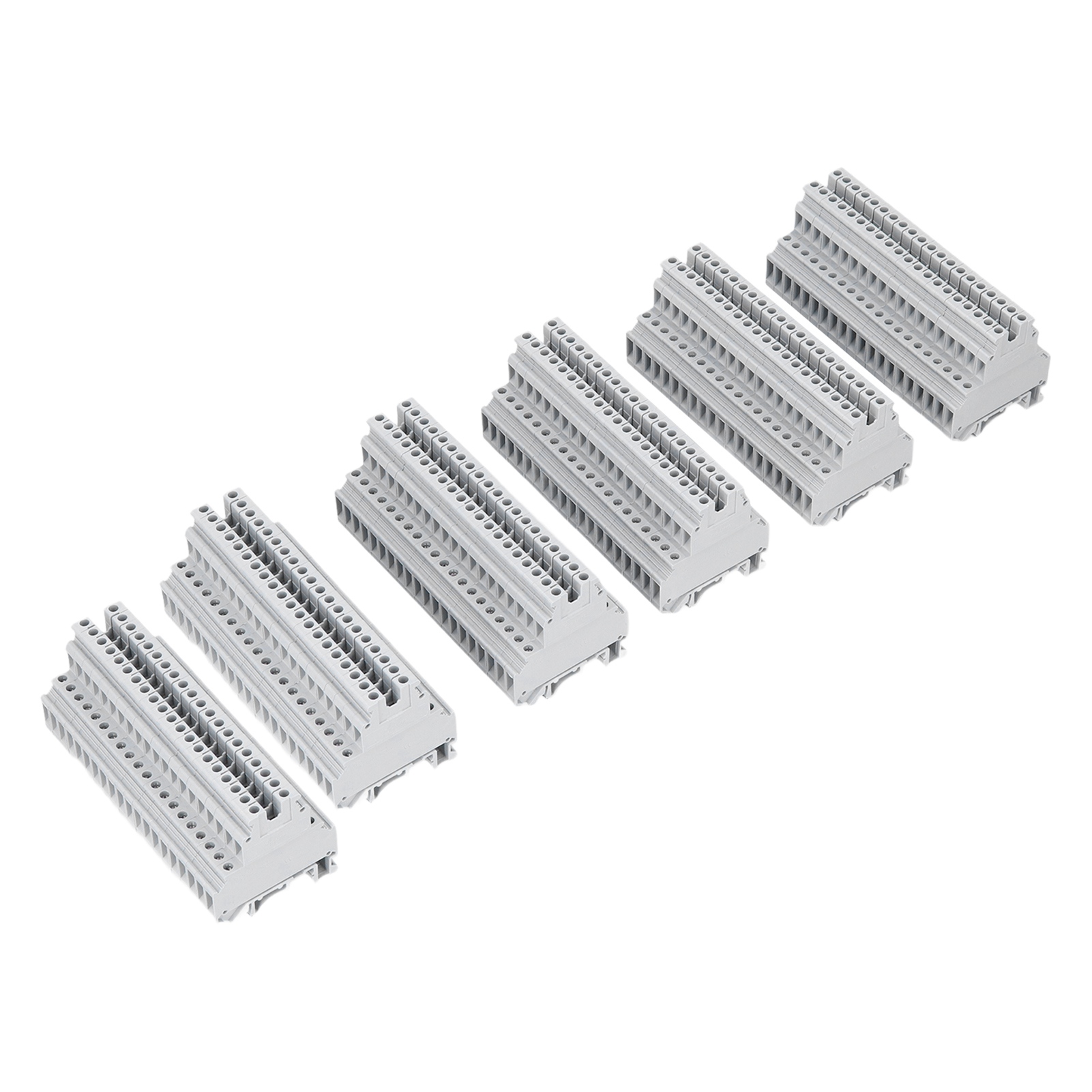 100-teiliger Zweireihiger Din-schienen-klemmenblock, 500 V 32 A Kupfer-anschlussklemmen Ukk-5