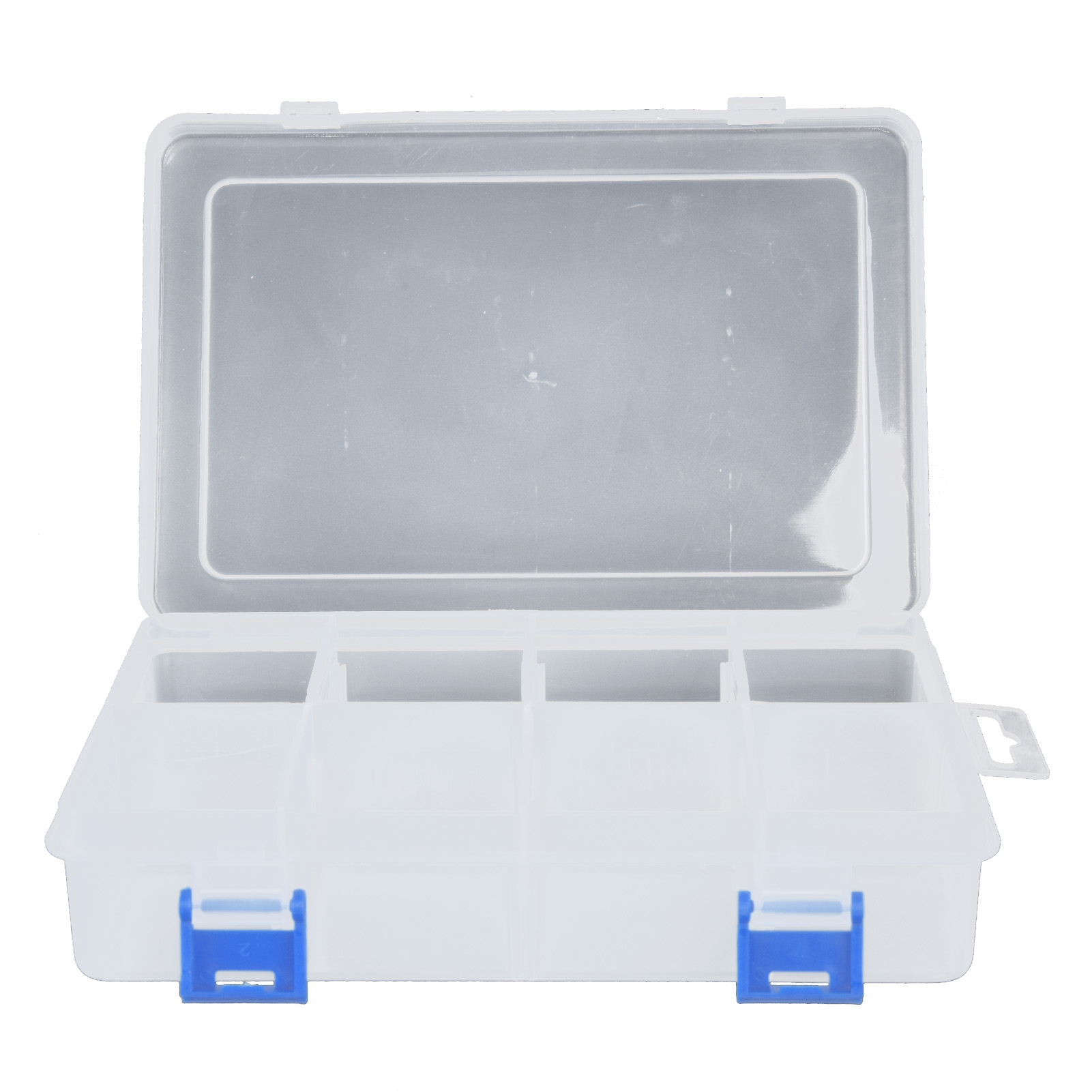 3-teilige Transparente Aufbewahrungsbox Mit Herausnehmbaren Gittern Für Werkzeuge Und Ausrüstung