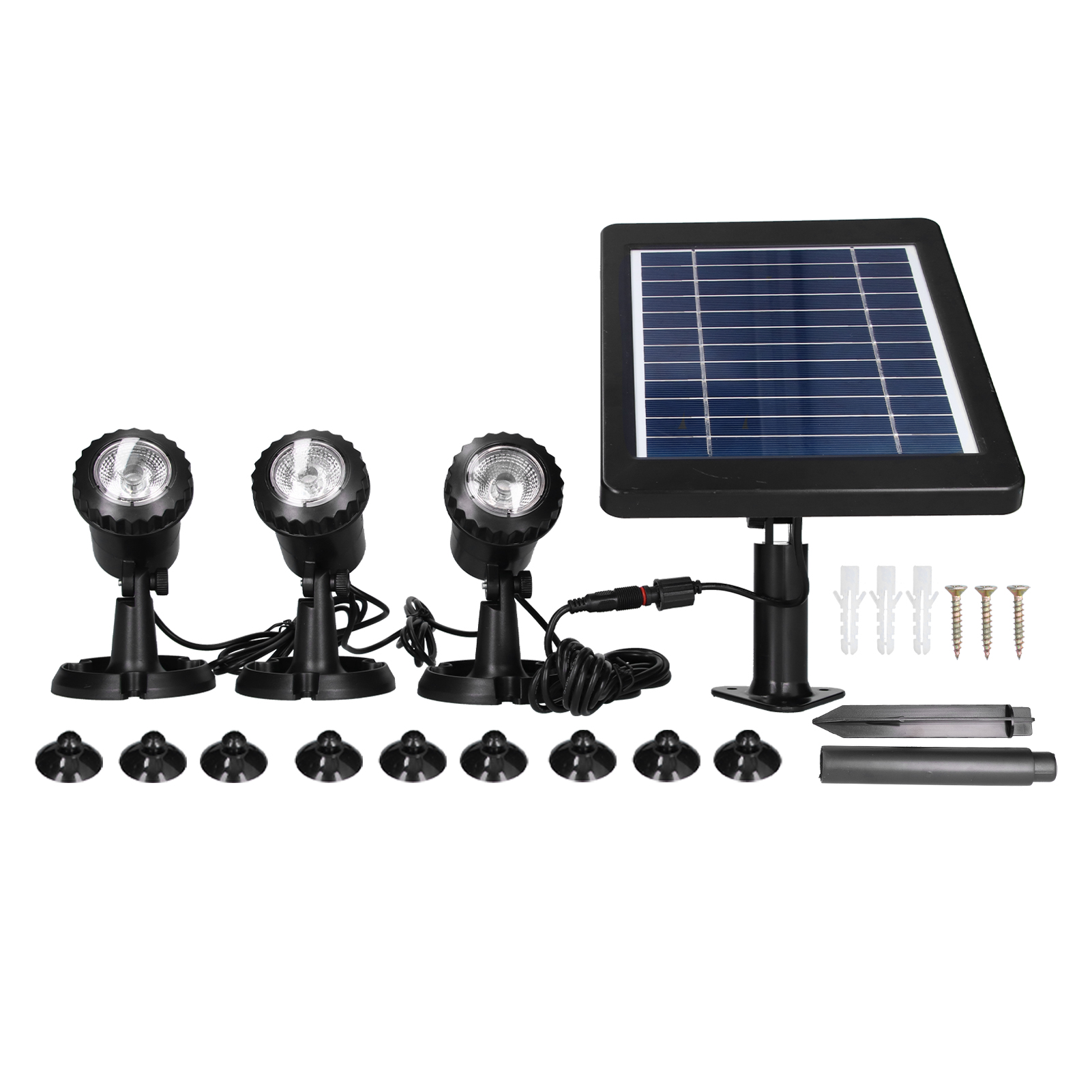 Verstellbarer Abs-solarfluter, Ip68 Wasserdicht, Für Garten- Und Außendekoration
