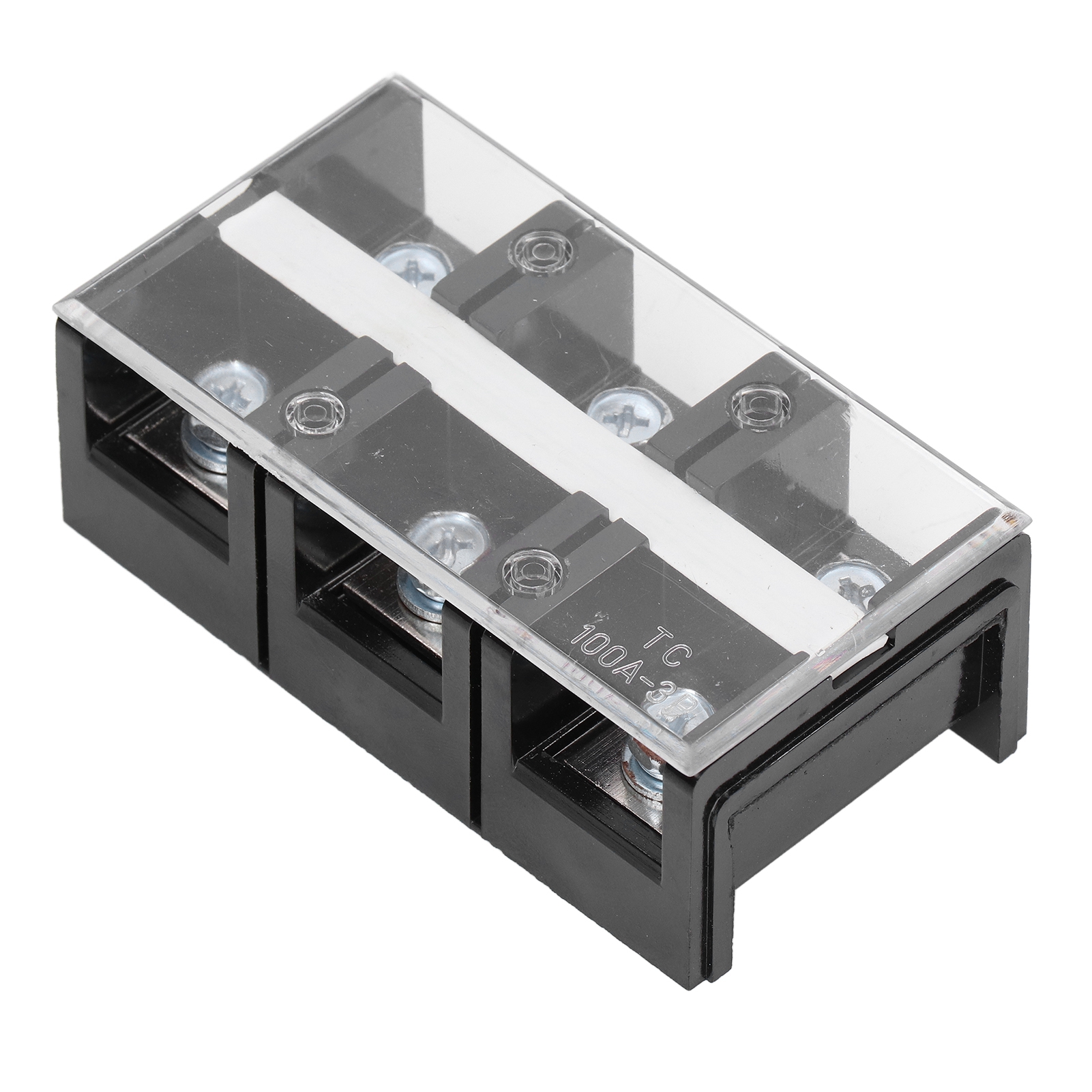 Zweireihige Schraubklemmenleiste Mit Abdeckung Für Stromversorgung, 6 Kontaktpunkte, 600 V Ac, 100atc-1003