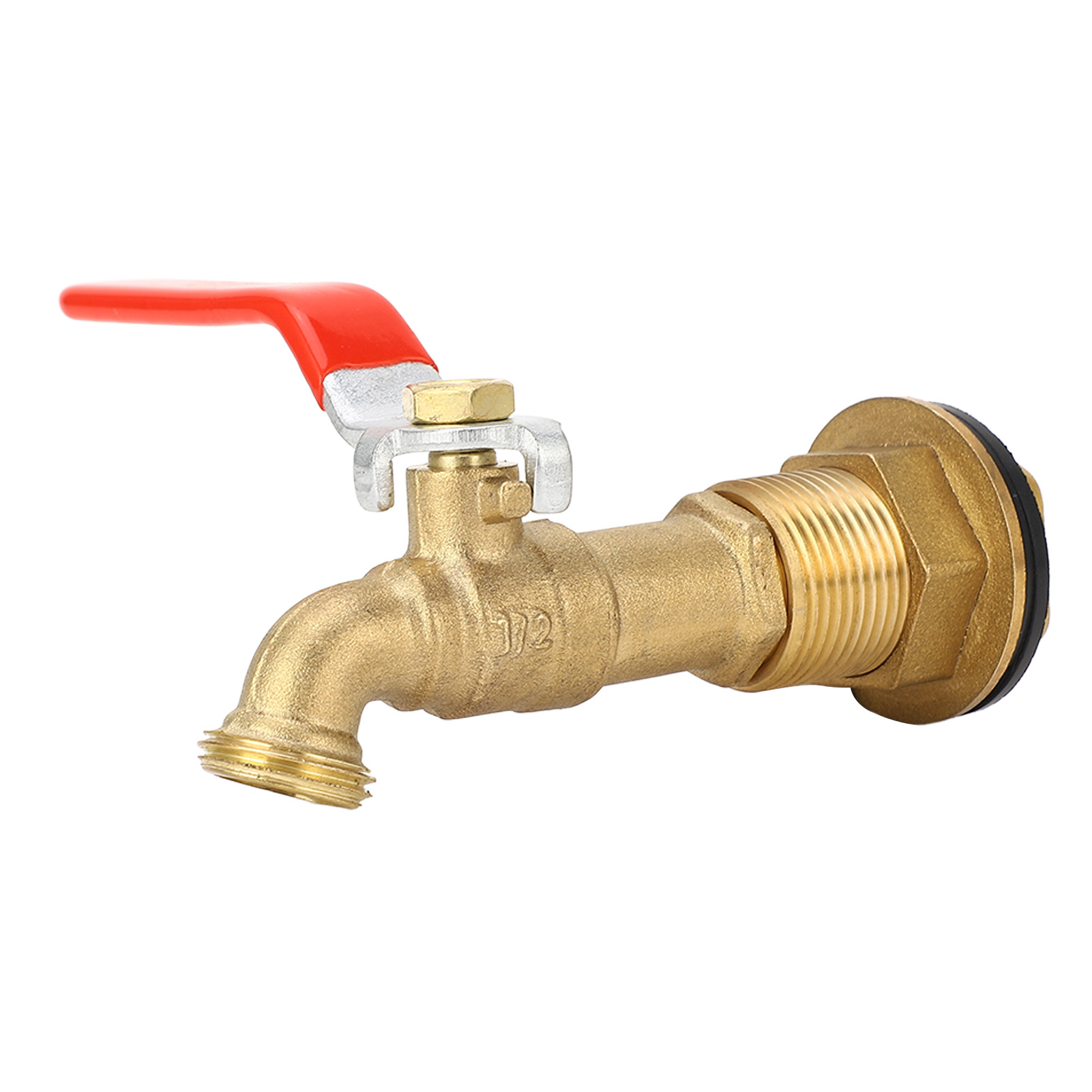 1/2-zoll-regenfasshahn, 1/4-dreh-kugelhahn Mit Schottverschraubung Für Tank, Wanne Und Schwimmbecken