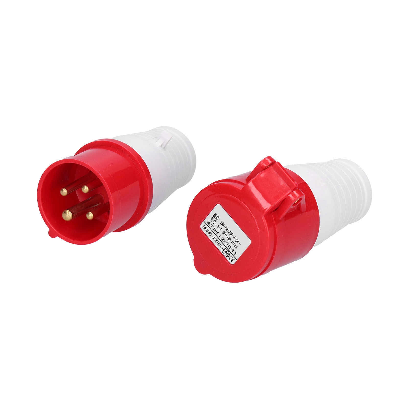 Ip44 Wasserdichte Industriesteckdose, 380 V, 16 A, 4-polig, Für Drehstromanschluss Mit Erdung