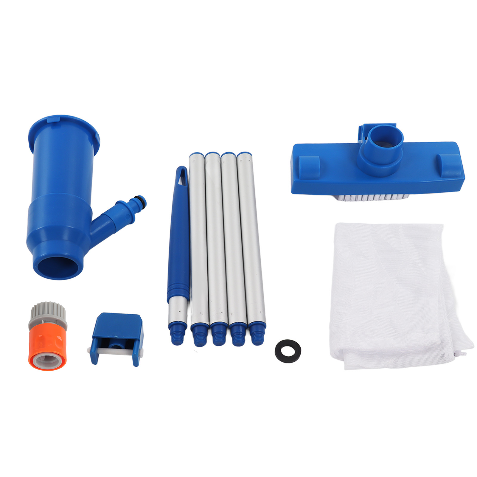 Poolreinigungsset Mit Jet-vakuum, Aluminiumrohr, Filterbeutel Und American Standard Schnellkupplung