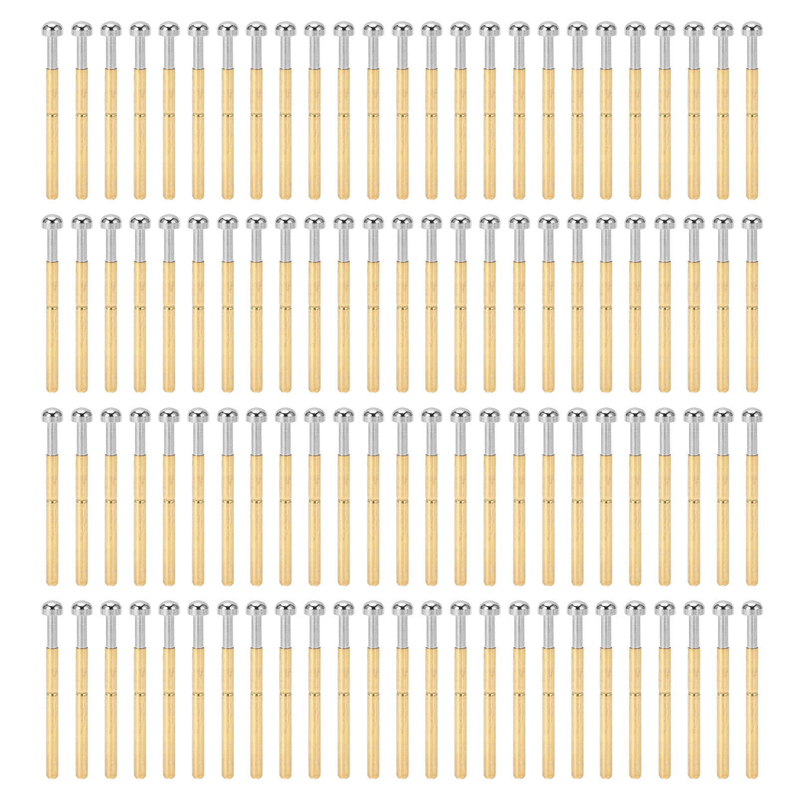 100 Stück Messing-pogo-messleitungen, 2,36 Mm Durchmesser, 34 Mm Länge, Für Leiterplattenprüfung Und Elektronische Messgeräte
