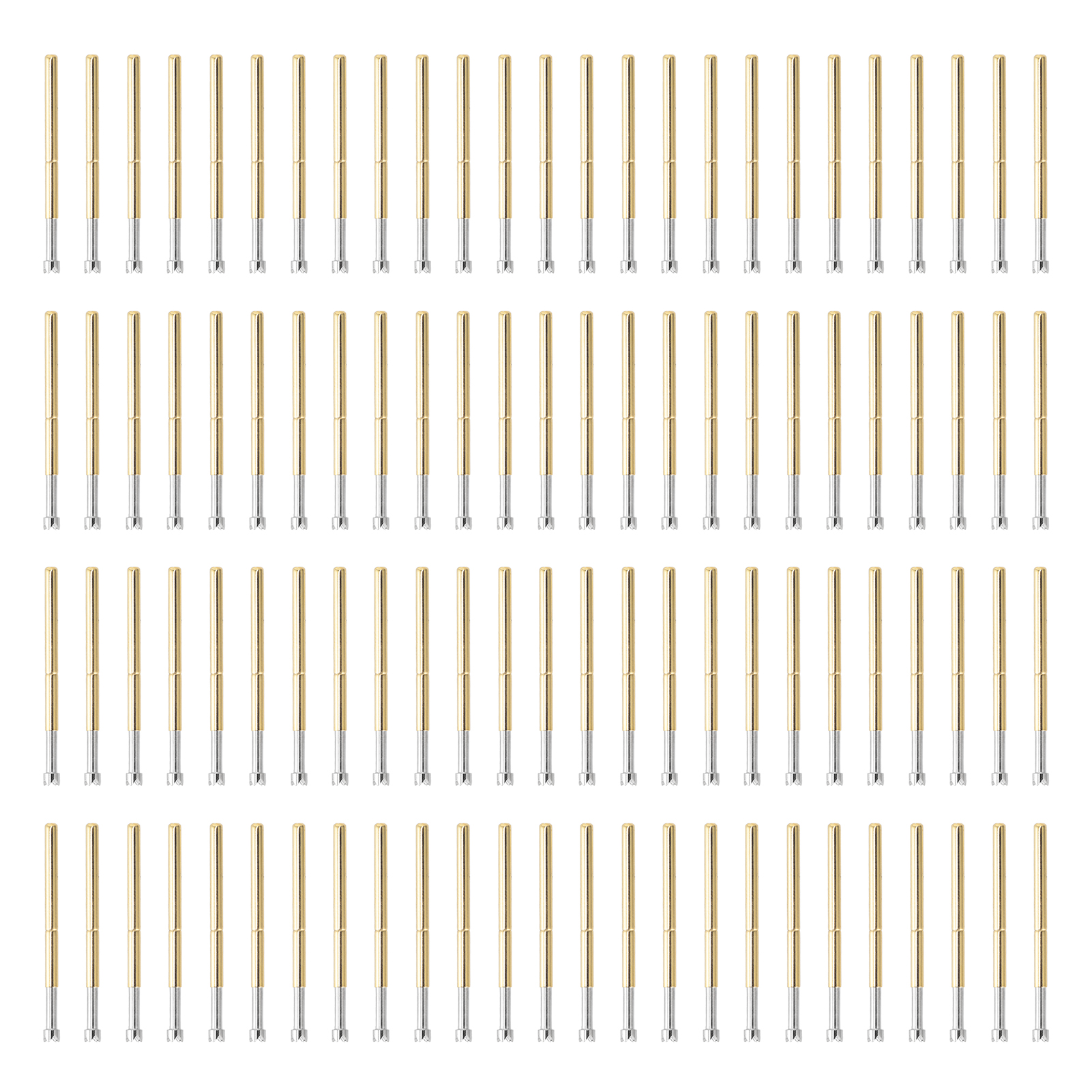 100 Stück Q-type Pogo-pins, 4-klauen-kopf, Messing Und Edelstahl, 5 A Stromstärke, Leicht Austauschbare Pcb-testpins