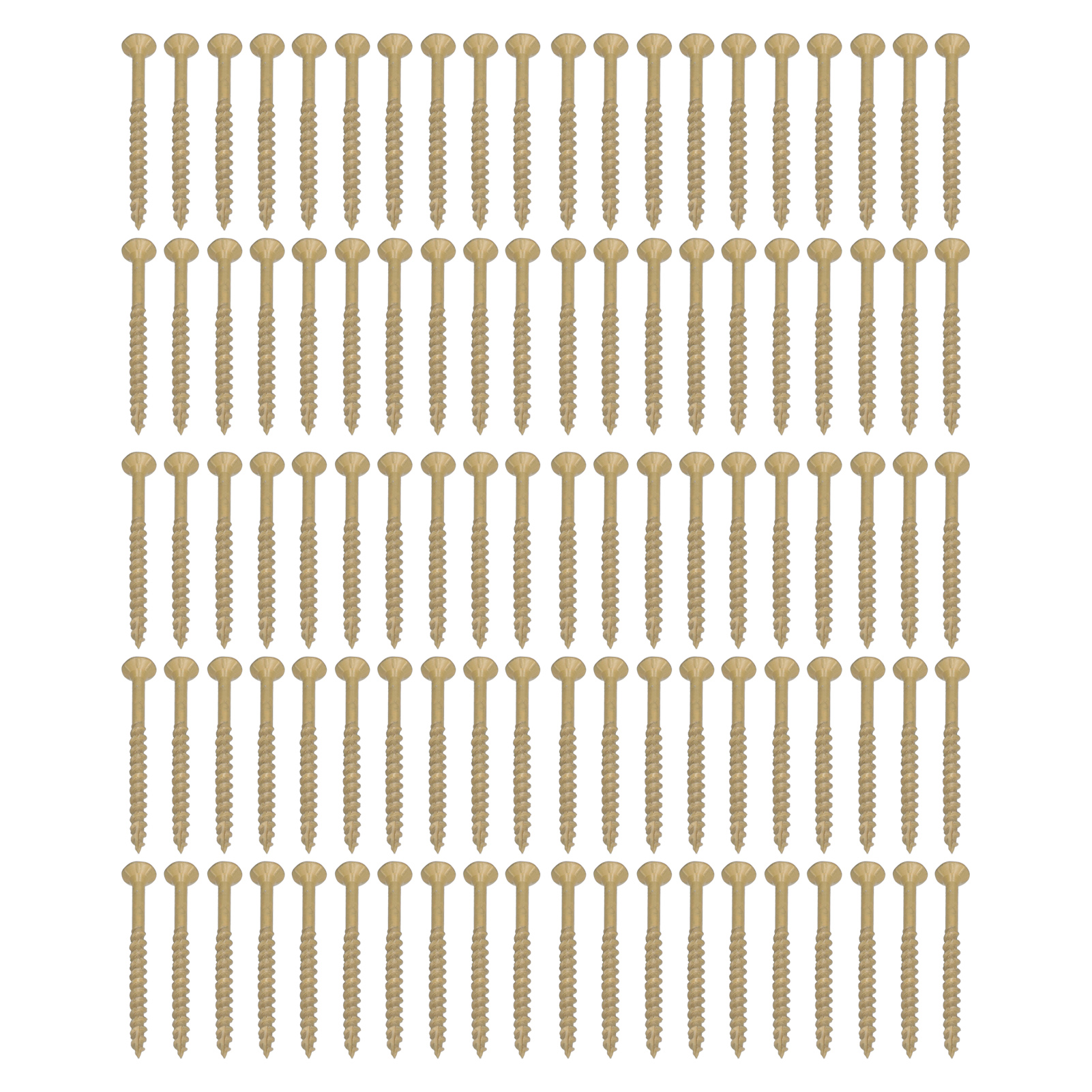 100 Runde Senkkopf-holzschrauben T25 Halbzahn 4,5 X 63 Mm – 100er-packung Für Holzbearbeitungsbefestigungen