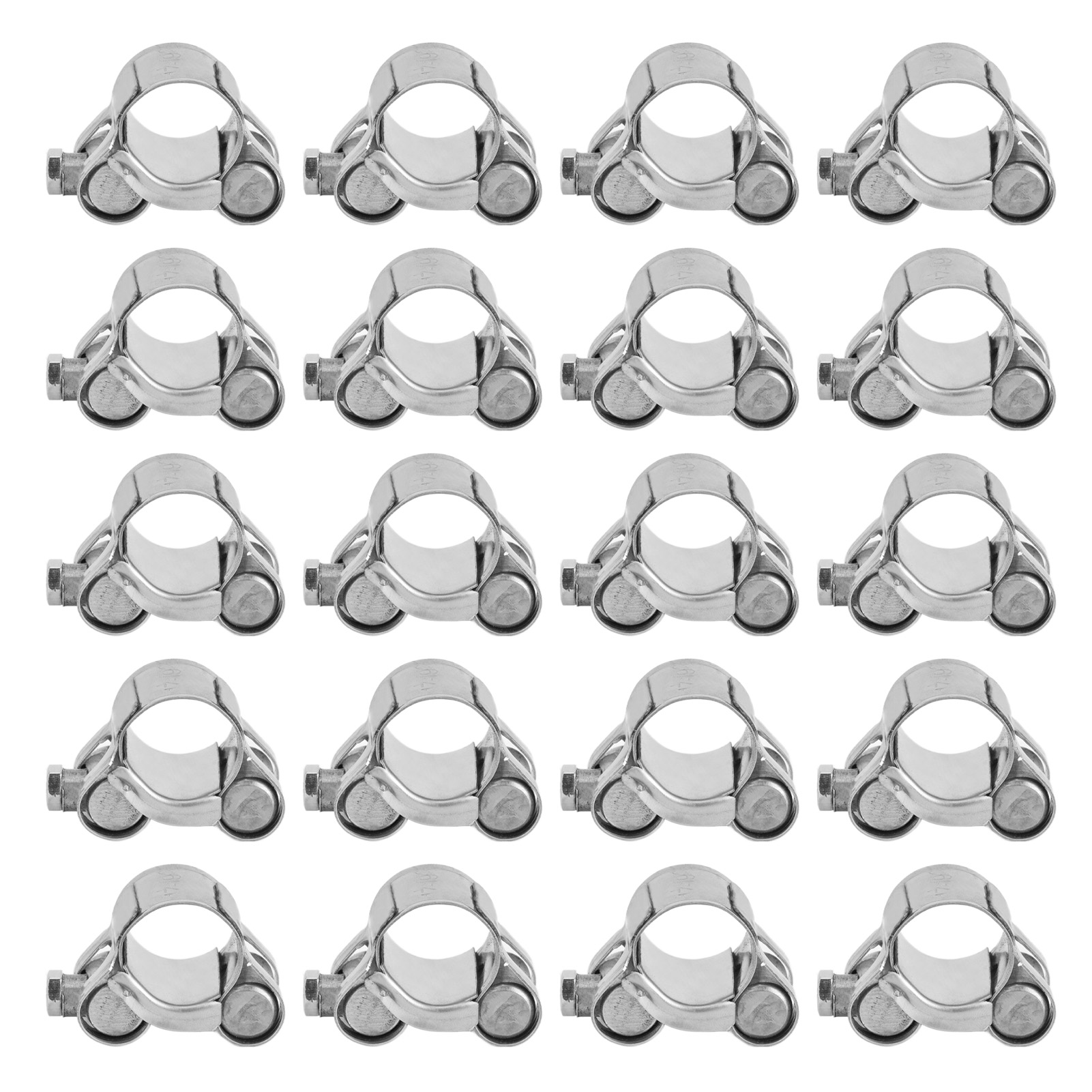 20 Stück Edelstahl-schlauchschellen Mit Korrosionsschutz Für Kfz- Und Industrieschläuche 26–28 Mm