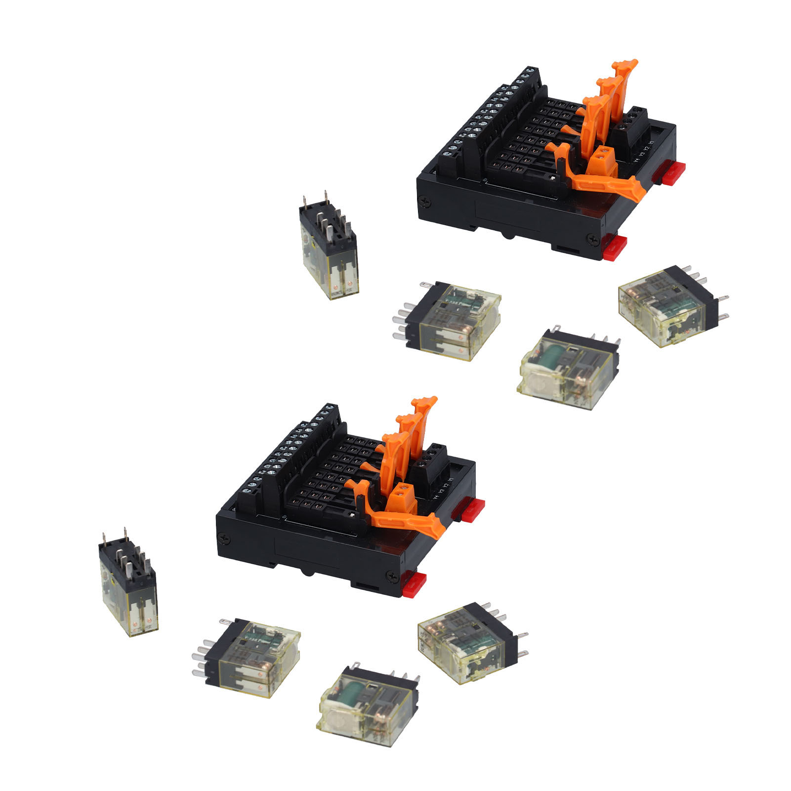 Din-schienen-4-kanal-relaismodule, 2 Offen, 2 Geschlossen, Bem2s-4mz Sps-steuerplatine