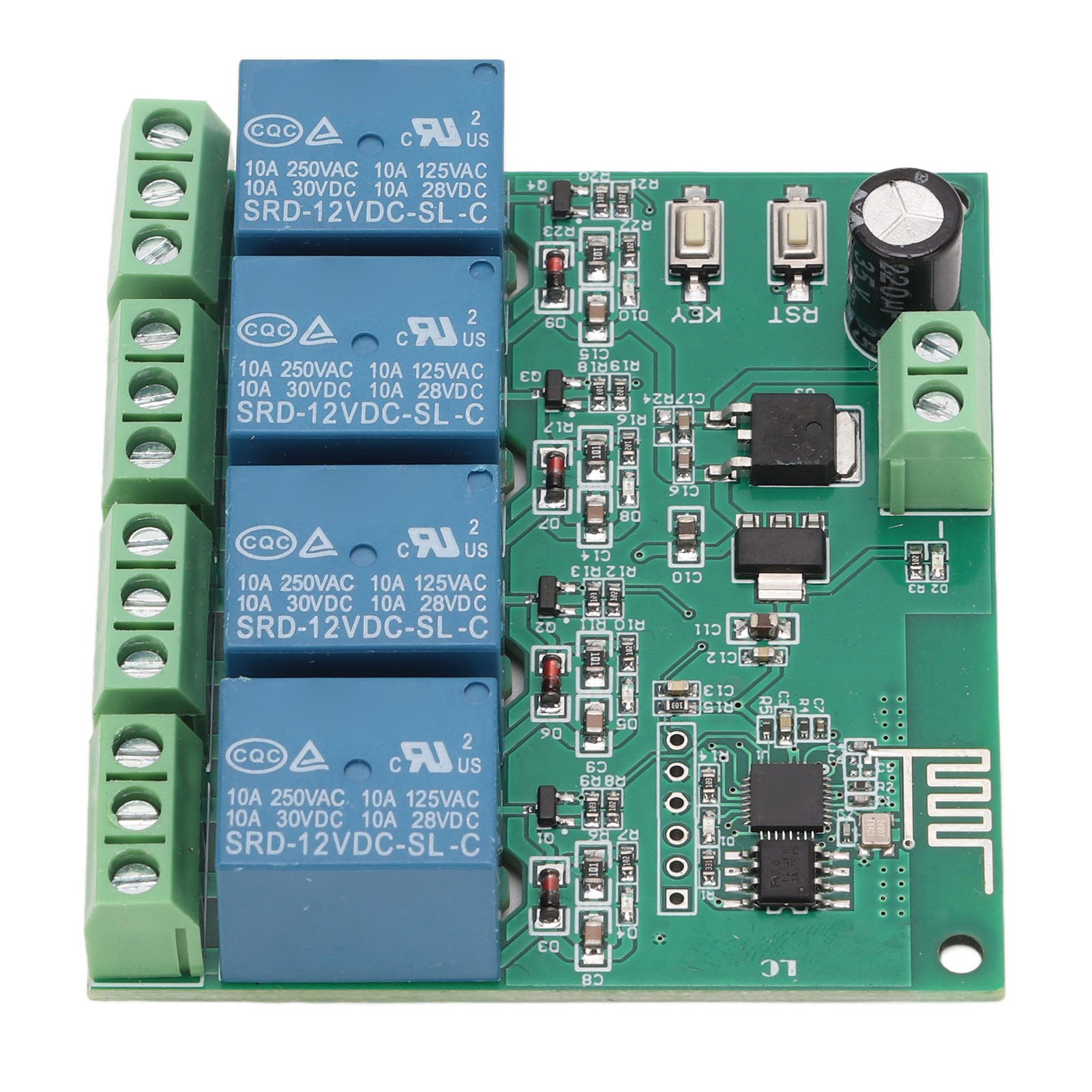 Esp8266 4-kanal-wlan-relaismodul, Vierfach-relaisplatine Zur Drahtlosen Steuerung Von 12-v-gleichstrom-elektronikgeräten