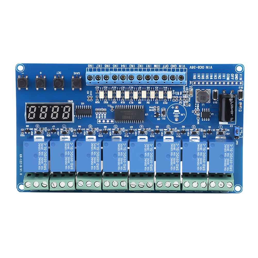 8-kanal-verzögerungsrelaismodul (8–36 V) Mit Optokoppler Und Led