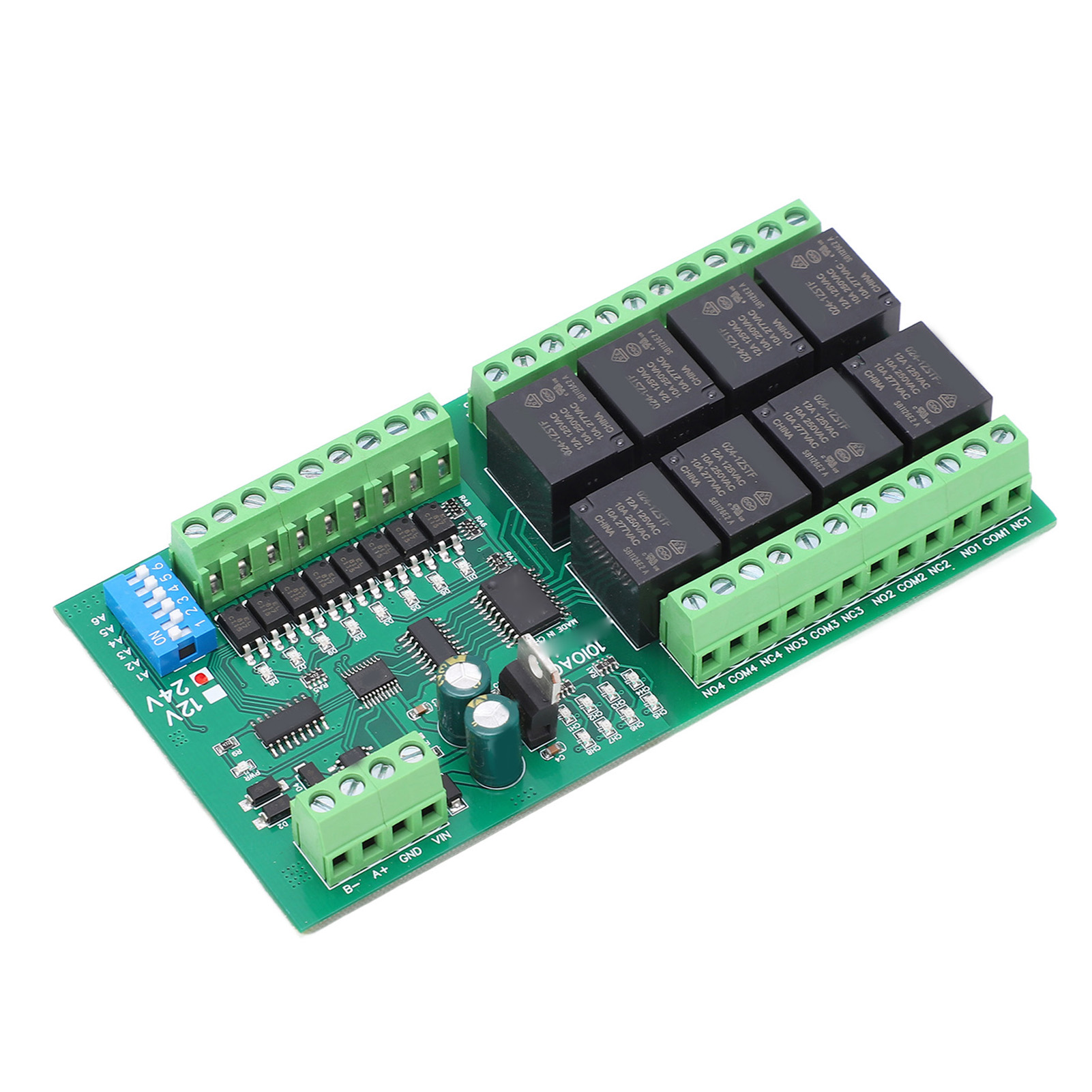 8-kanal-schnellreaktionsrelaismodul Mit Automatischer Verriegelung, Rs485-relaisplatine Mit Hardware-reset-funktion, 24-v-gleichstromversorgung