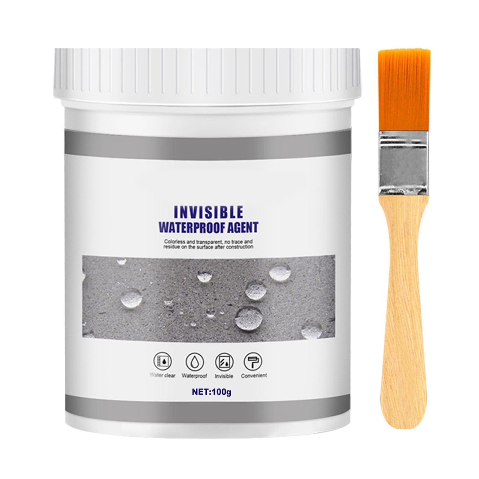 Wasserfester, Transparenter Dichtstoff Für Fliesen Und Zement, 100 G Mit Pinsel