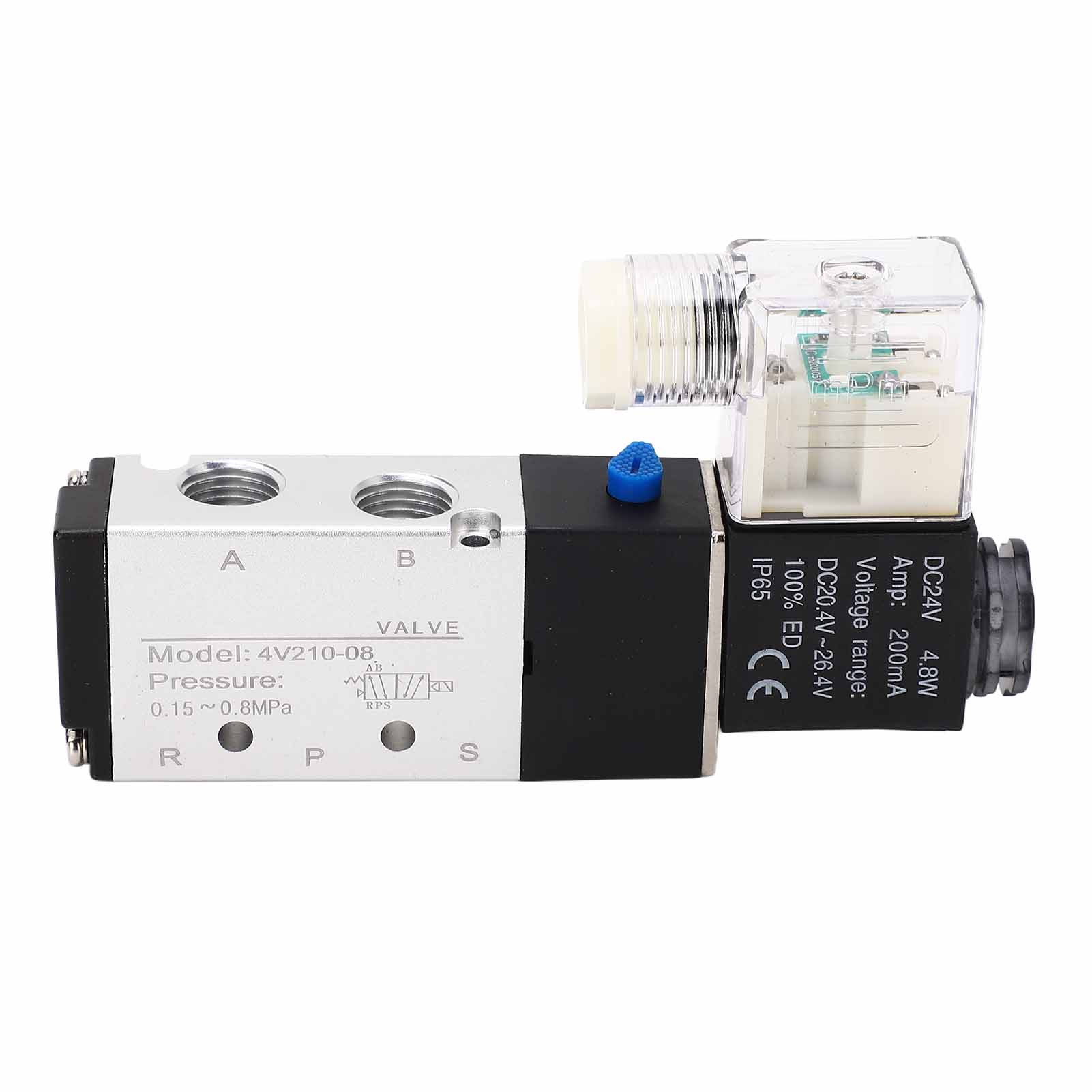 5/2-wege-magnetventil, Normalerweise Offen, 24 V Dc, Für Druckluft - 4v210-08