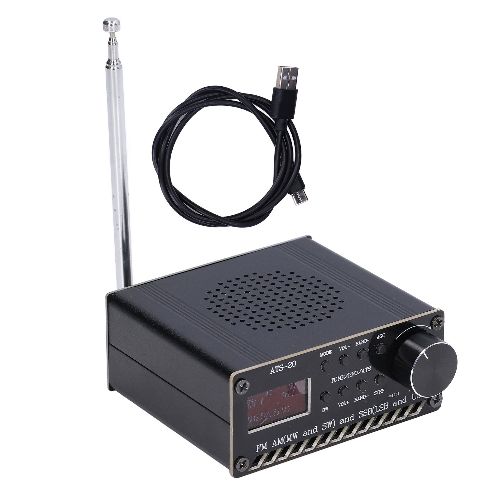 Tragbarer Vollband-dsp-radioempfänger Mit Antenne Und Akku