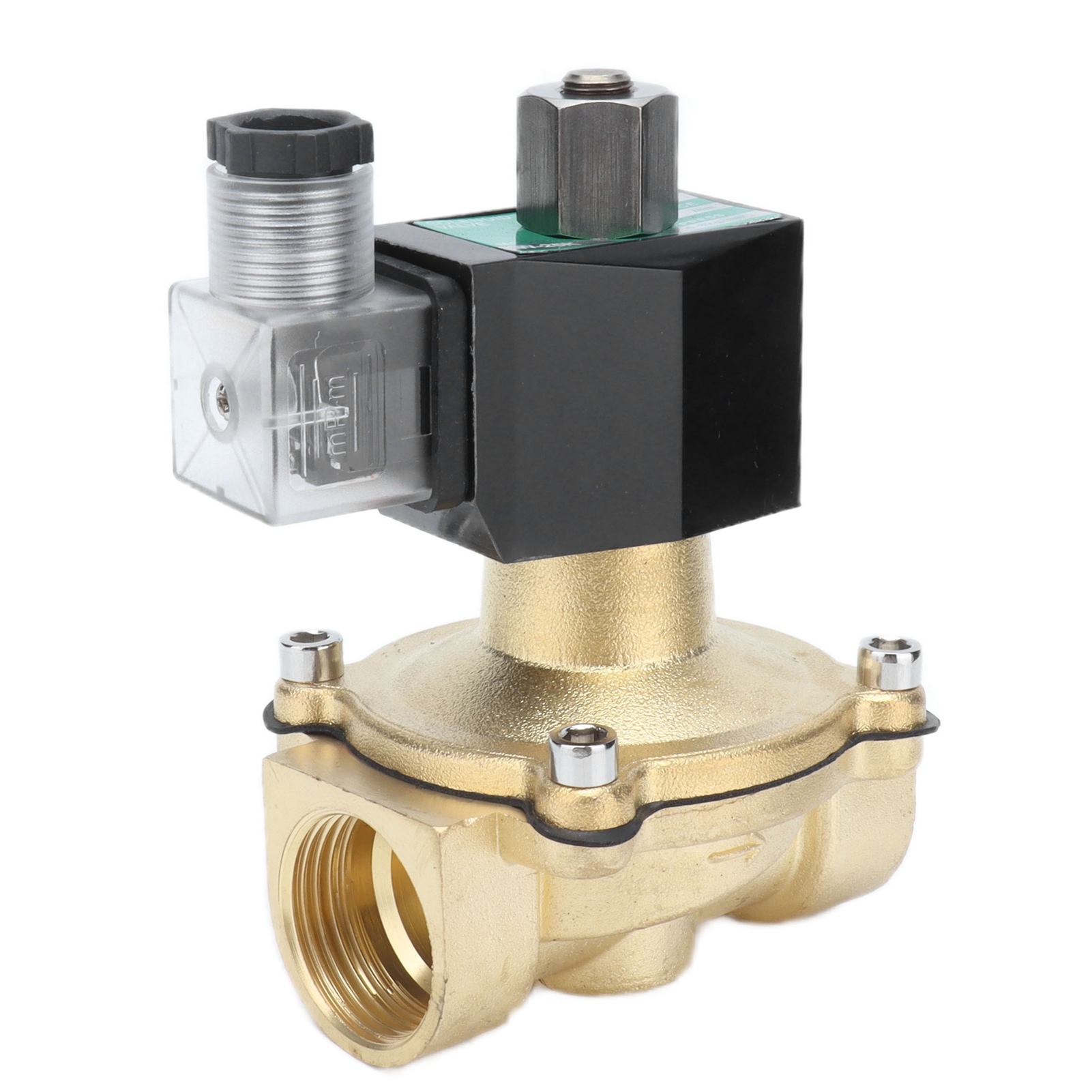 Zweiwege-magnetventil Aus Messing, Glatte Oberfläche, Einfache Installation, Robust, Langlebig, Normalerweise Offen, 12 V Wechselstrom