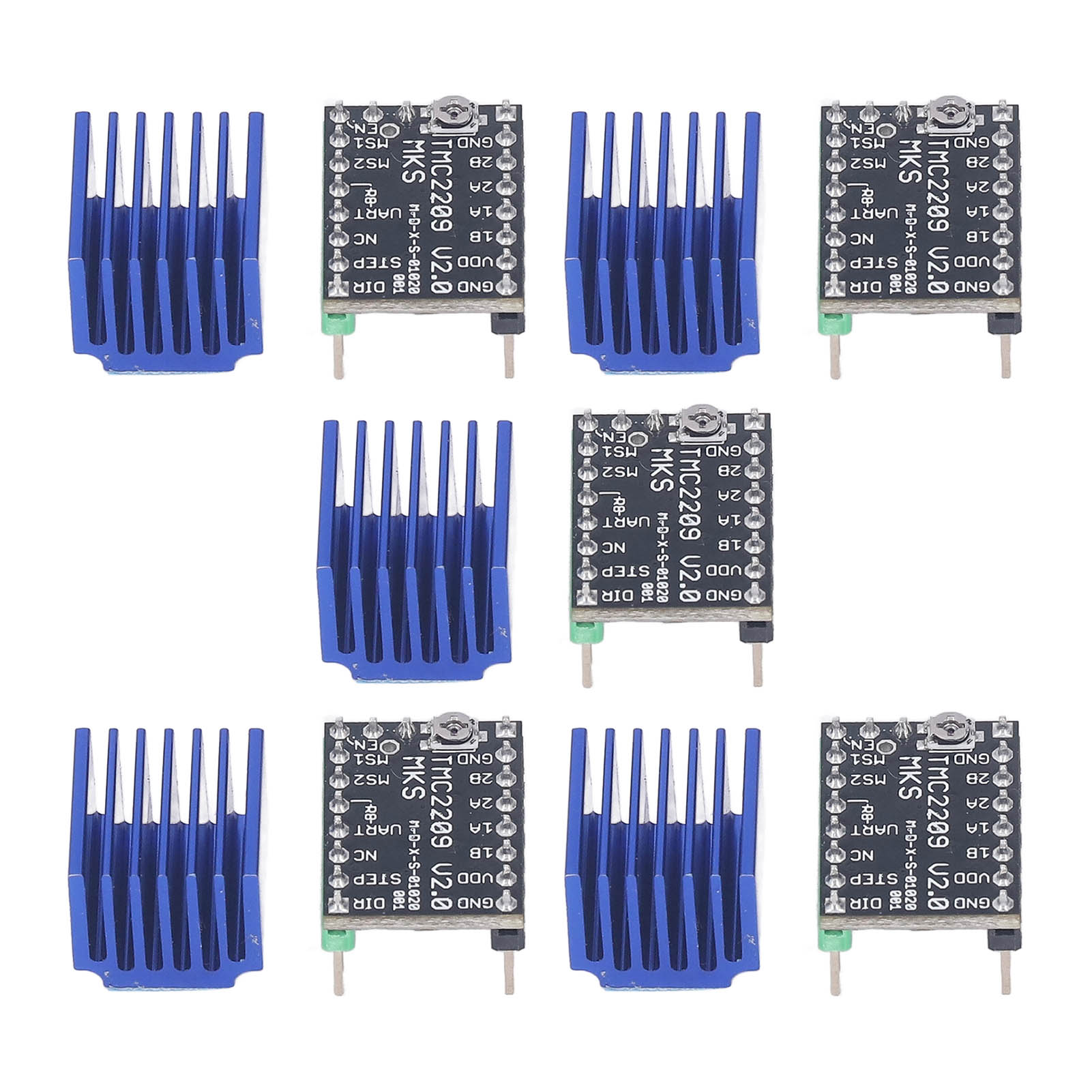 Tmc2209 Ultraleiser Schrittmotortreiber-kit (5 Treiber) Mit Kühlkörper (5,5-28 V)