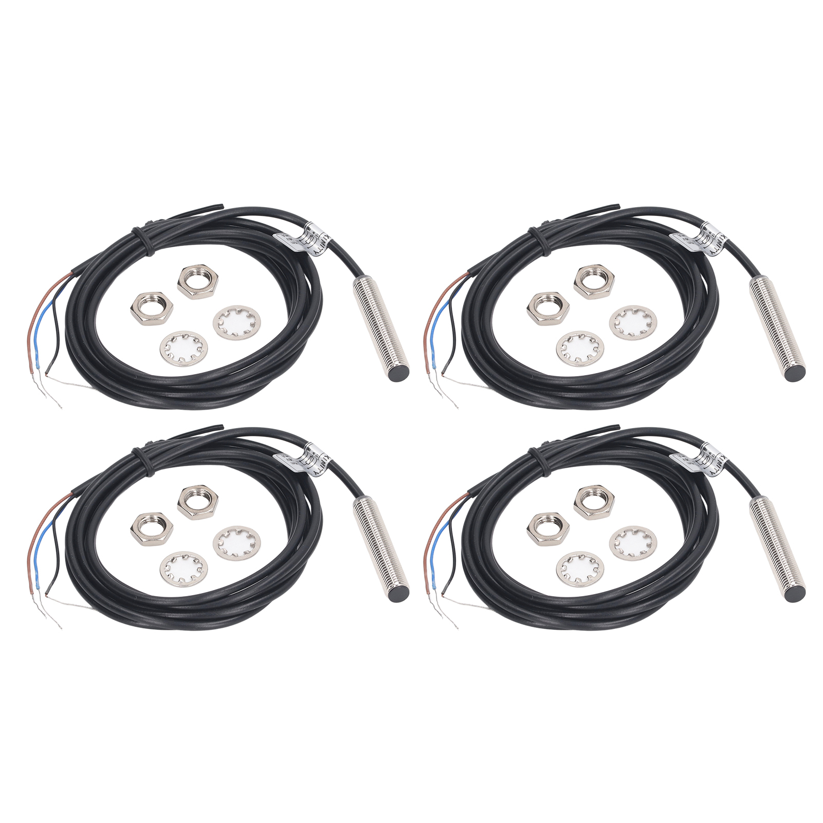 Pnp-induktive Näherungssensoren, 8 Mm, 3-draht, Dc, Öffner/schließer, 1 Mm Erfassungsbereich, 6–36 V, 4er-pack