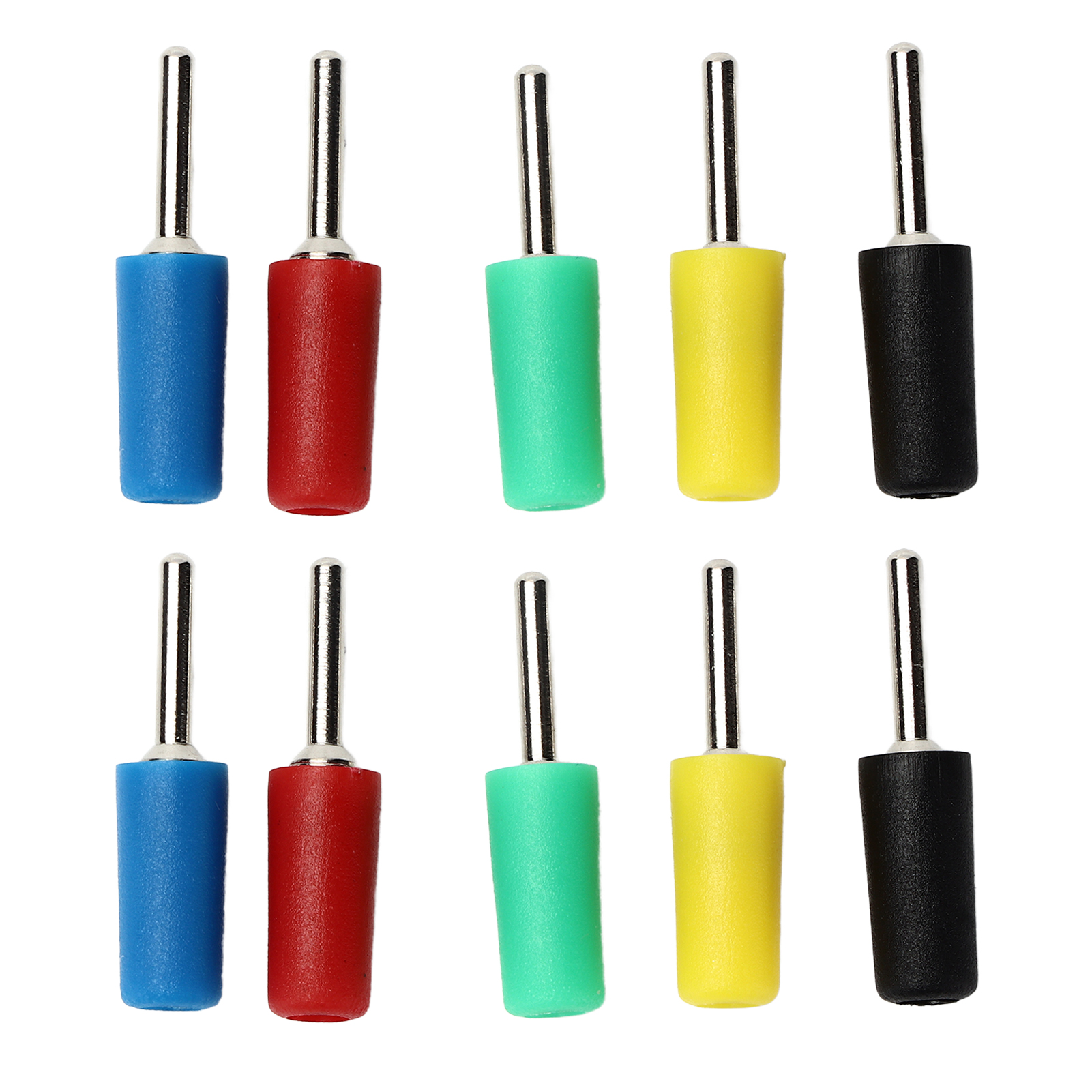 10 Stück Vernickelte Bananenstecker, Gerade Messingstifte Für Innenfederplatten J.10001 2 Mm