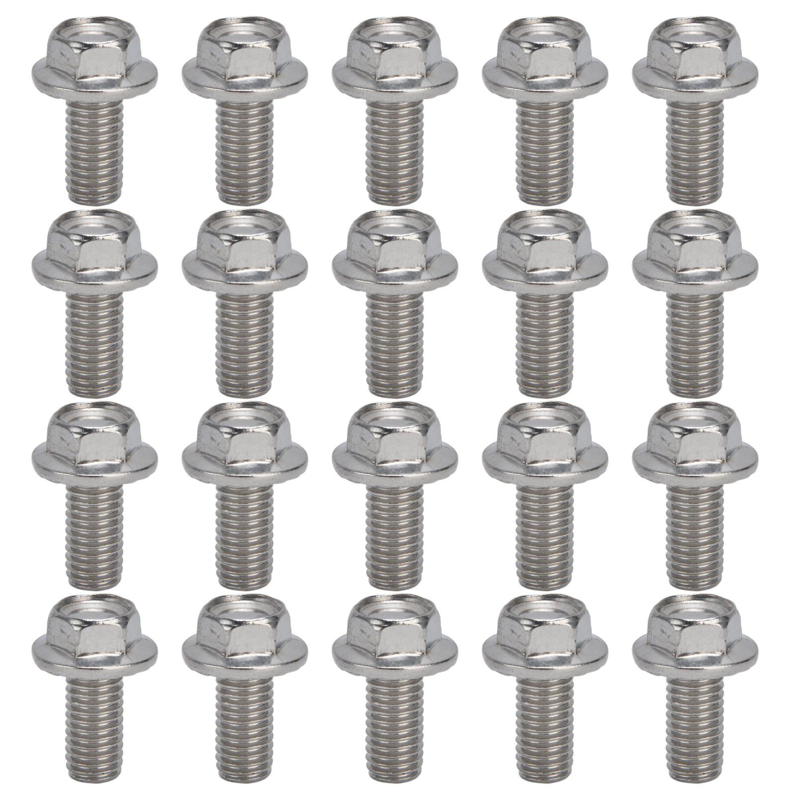 20 M10x1,5 Edelstahl A2-70 Sechskant-flanschschrauben Mit Dichtung Din6921 - 20er-packung