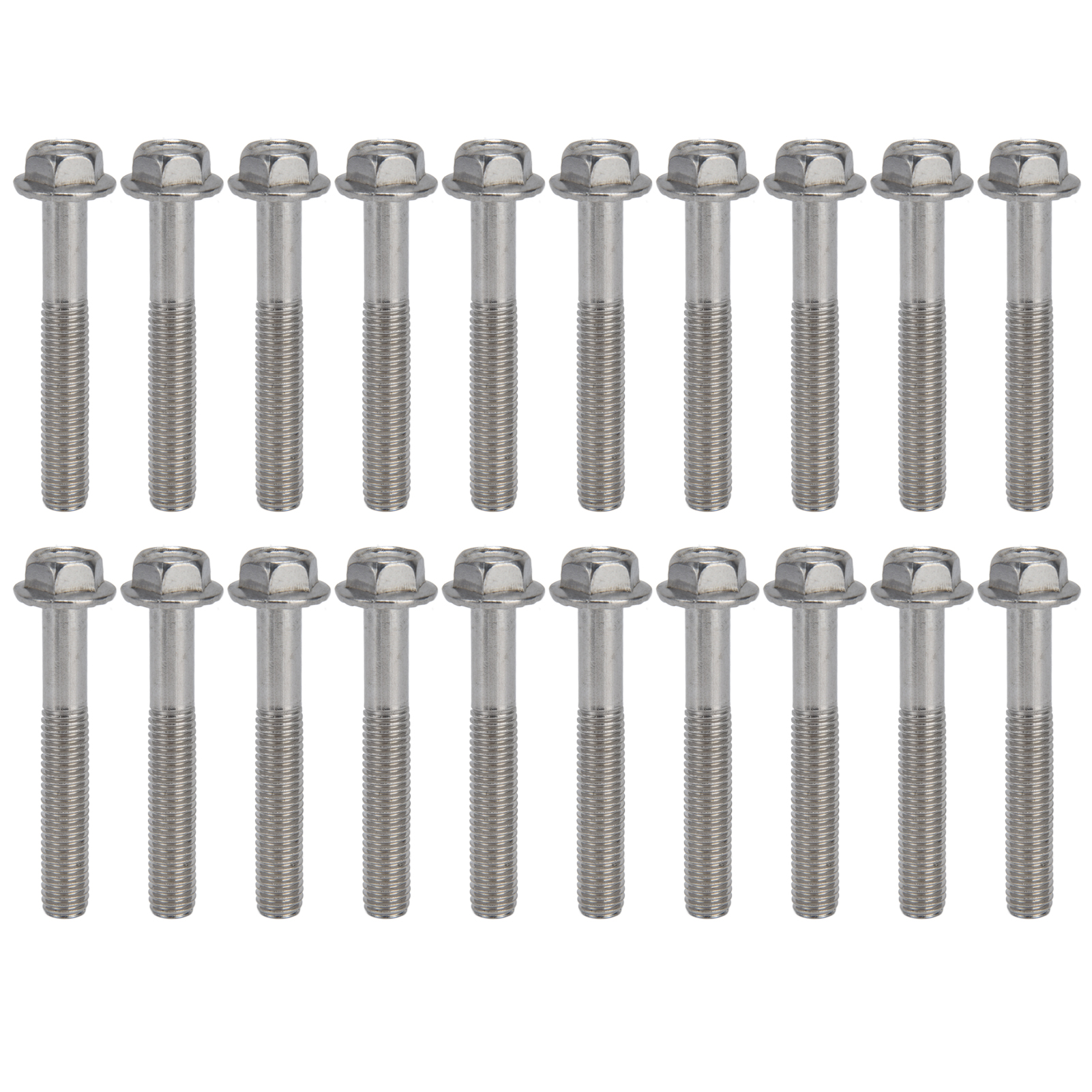 20 M10x1,5 A2-70 Edelstahl-flanschschrauben Mit Sechskantkopf Und Dichtung Din 6921 - 20er-packung