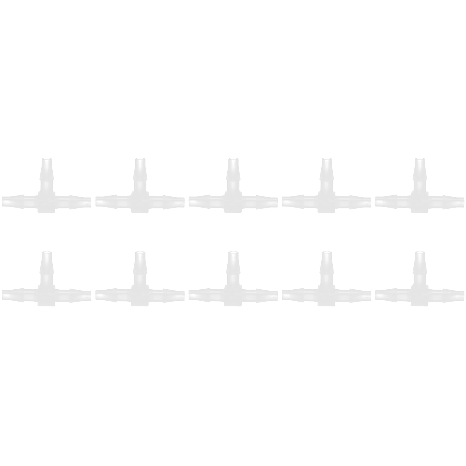 10 Stück 3-wege-t-stücke Aus Kunststoff, Druck- Und Temperaturbeständig, 1/2"-schlauchanschluss, 6,4 Mm