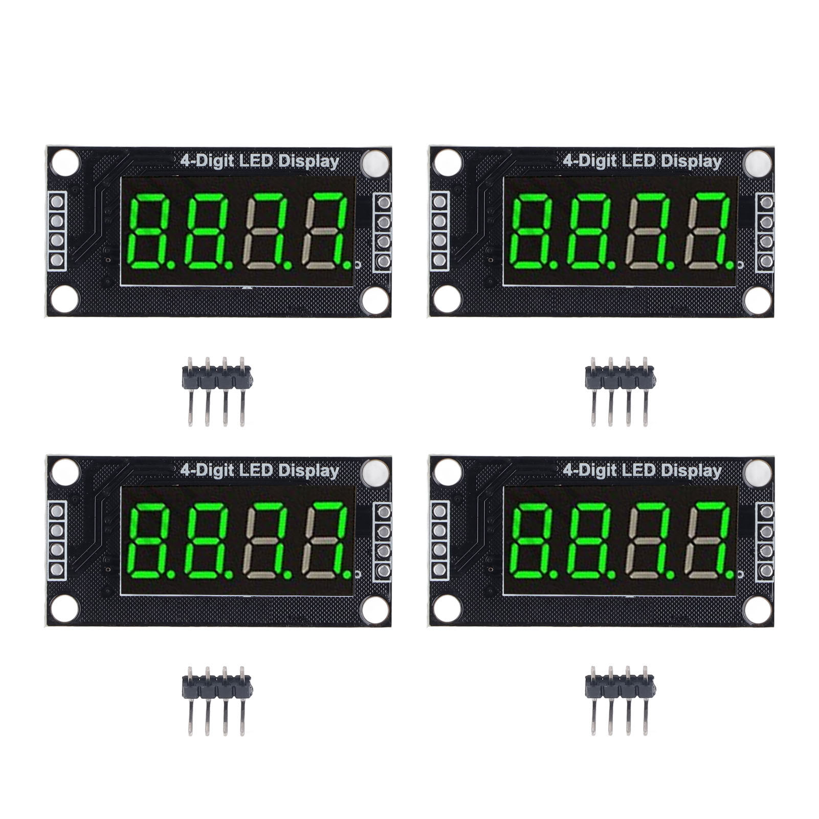 Tm1637 4-stellige 7-segment-led-anzeigemodul (grün, 0,36 Zoll) Mit Digitalröhre – 4 Sets Mra110e