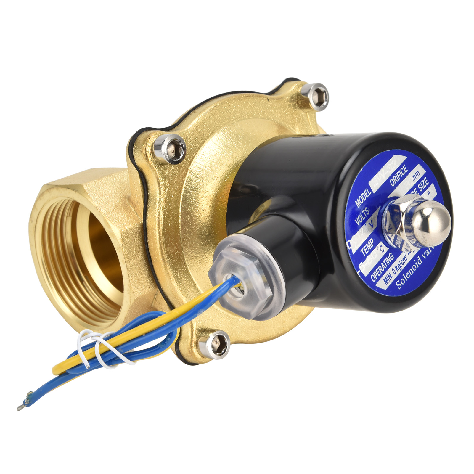 2w-320-32 Dc12v Messing-magnetventil, Normalerweise Geschlossen, Für Wasser, Luft Und Öl, 1/4