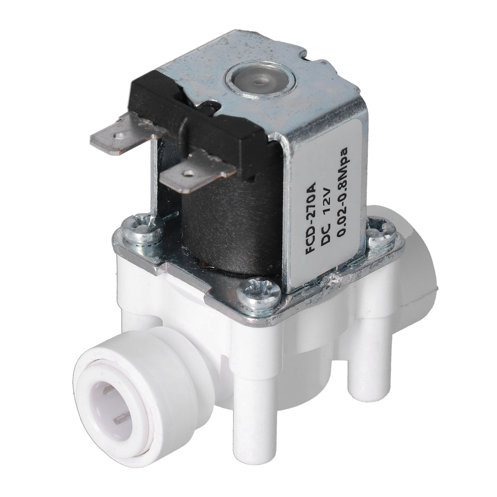 Elektrisches 3/8"-magnetventil Aus Kunststoff Mit Schnellanschluss, Normalerweise Geschlossen, 12 V Dc