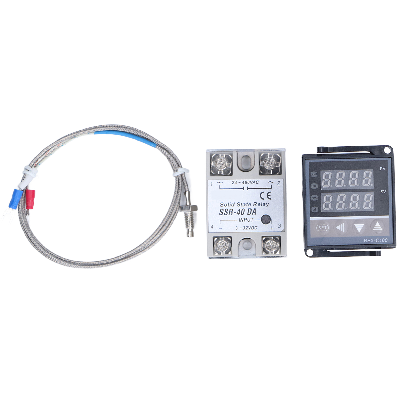Digitaler Pid-temperaturregler Mit Halbleiterrelais Und Thermoelementfühler