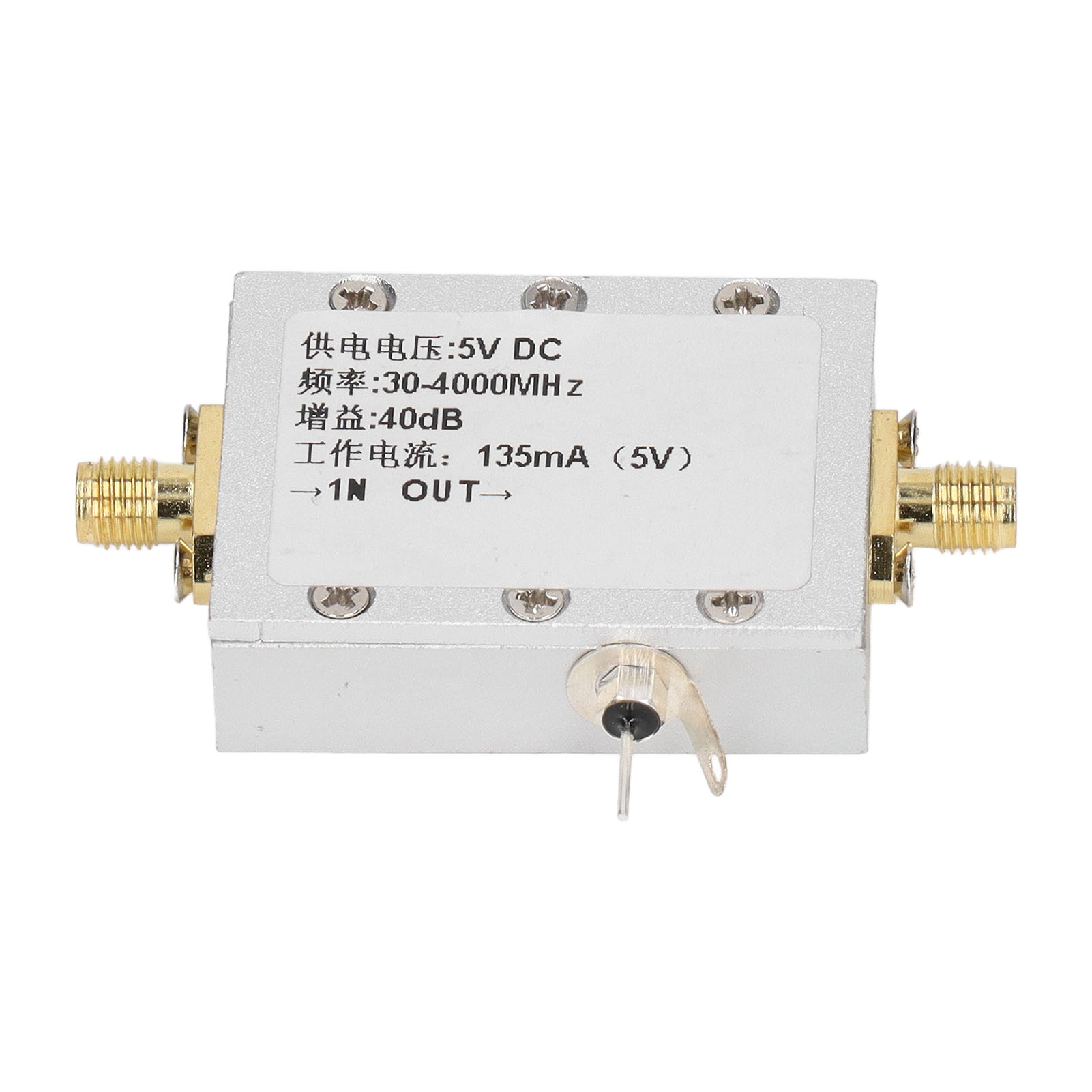 30–4000 Mhz Hf-verstärker, 40 Db Verstärkung, Rauscharm, Aluminiumlegierung, Für 5-v-gleichstrom-fernbedienungsempfänger