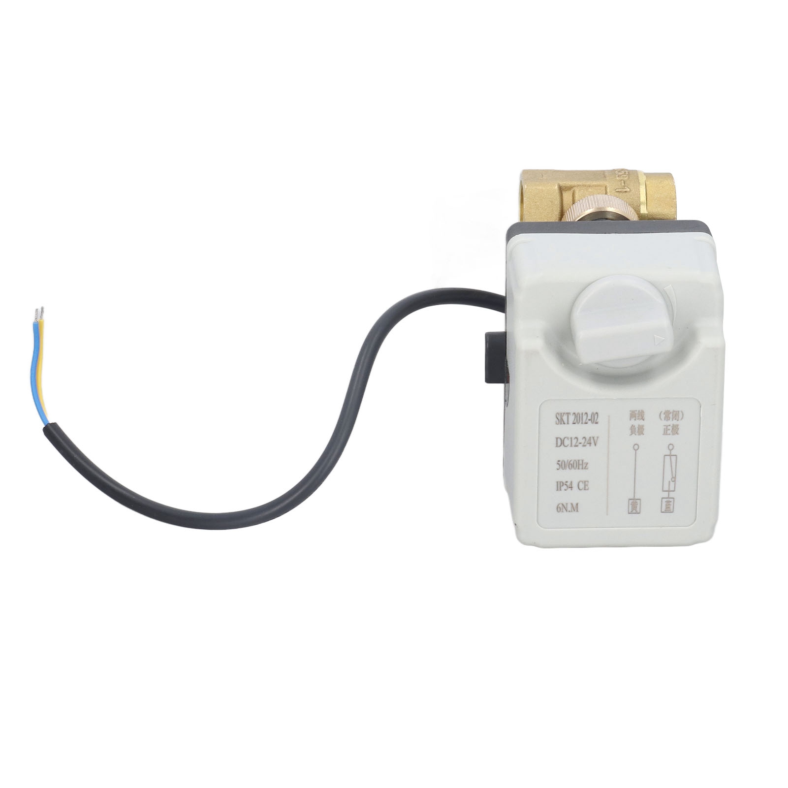 Dn15 2-wege-elektrokugelhahn, Motorisiert, Manuell/automatisch Betätigt, Normalerweise Geschlossen, 12-24 V Dc Stromversorgung, 2-adrig