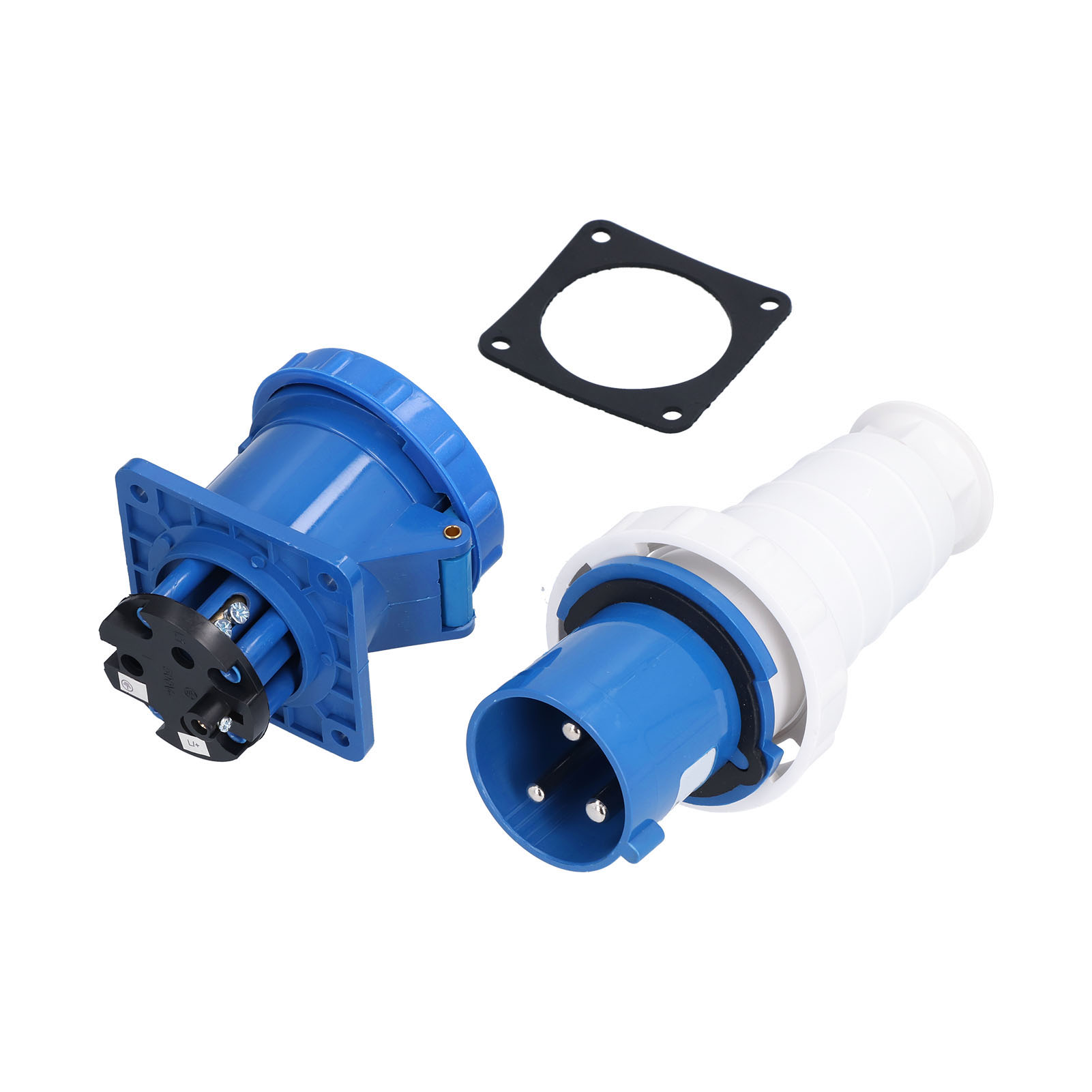 Industriesteckdosen- Und Steckerset 63a Ip67 Wasserdicht 3-polig 220-250v Für Den Außenbereich