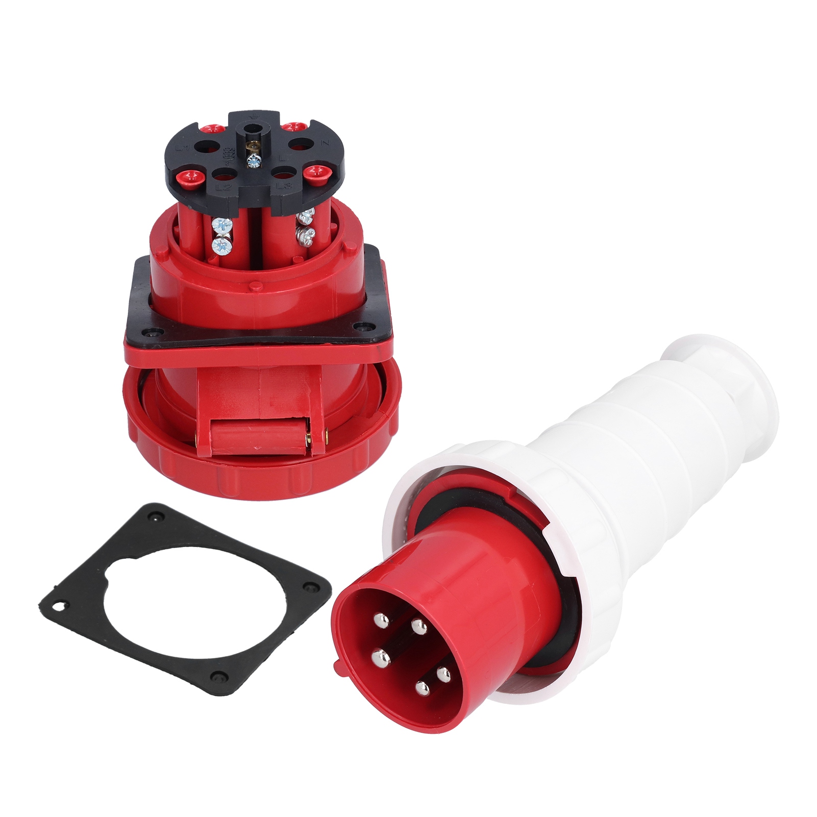 5-polige, Wasserdichte Ip67-industriesteckdose, 380–415 V, 63 A, 3p+n+e, Für Drehstromanschluss